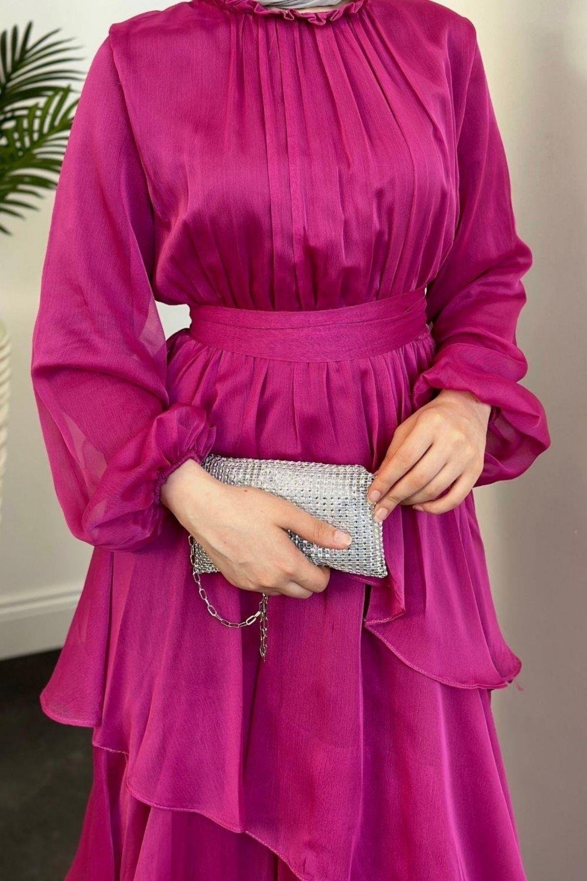 Mahpeker Katkat Janjan Elbise Fuşya, Fiyatları 