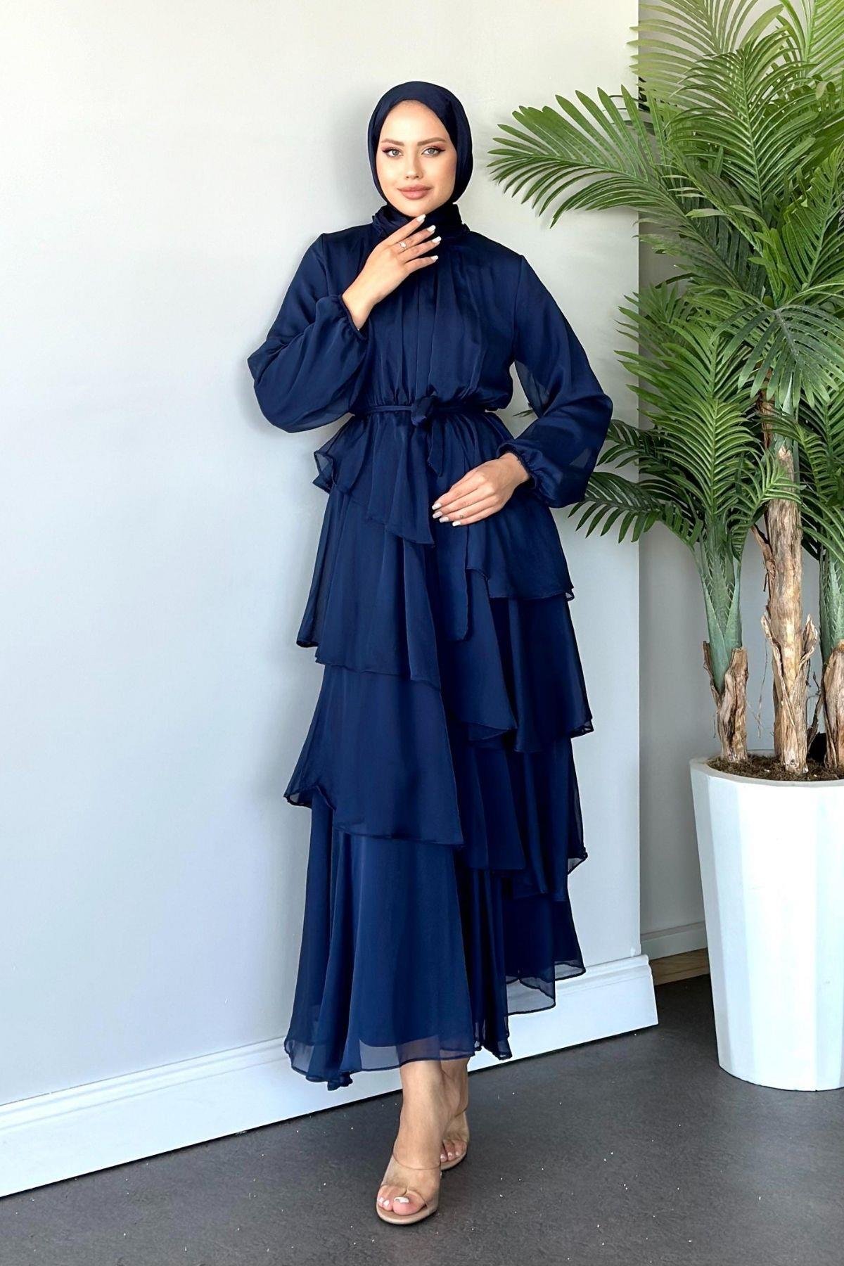 Mahpeker Katkat Janjan Elbise Lacivert, Fiyatları 