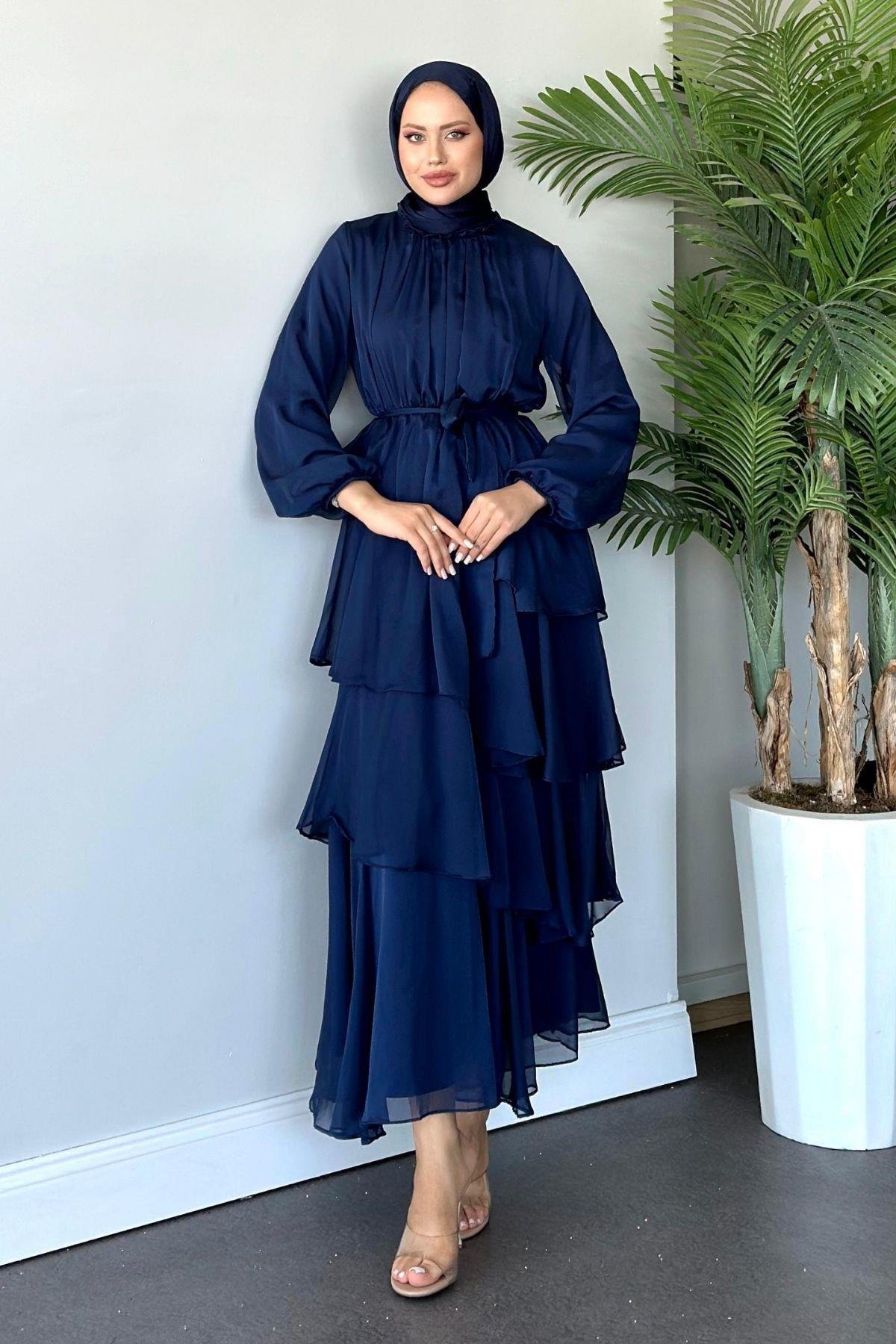 Mahpeker Katkat Janjan Elbise Lacivert, Fiyatları 