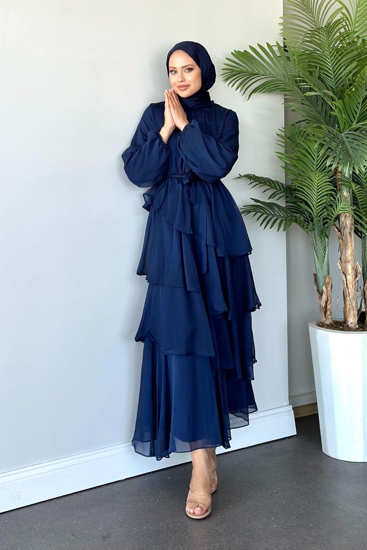 Mahpeker Katkat Janjan Elbise Lacivert, Fiyatları 