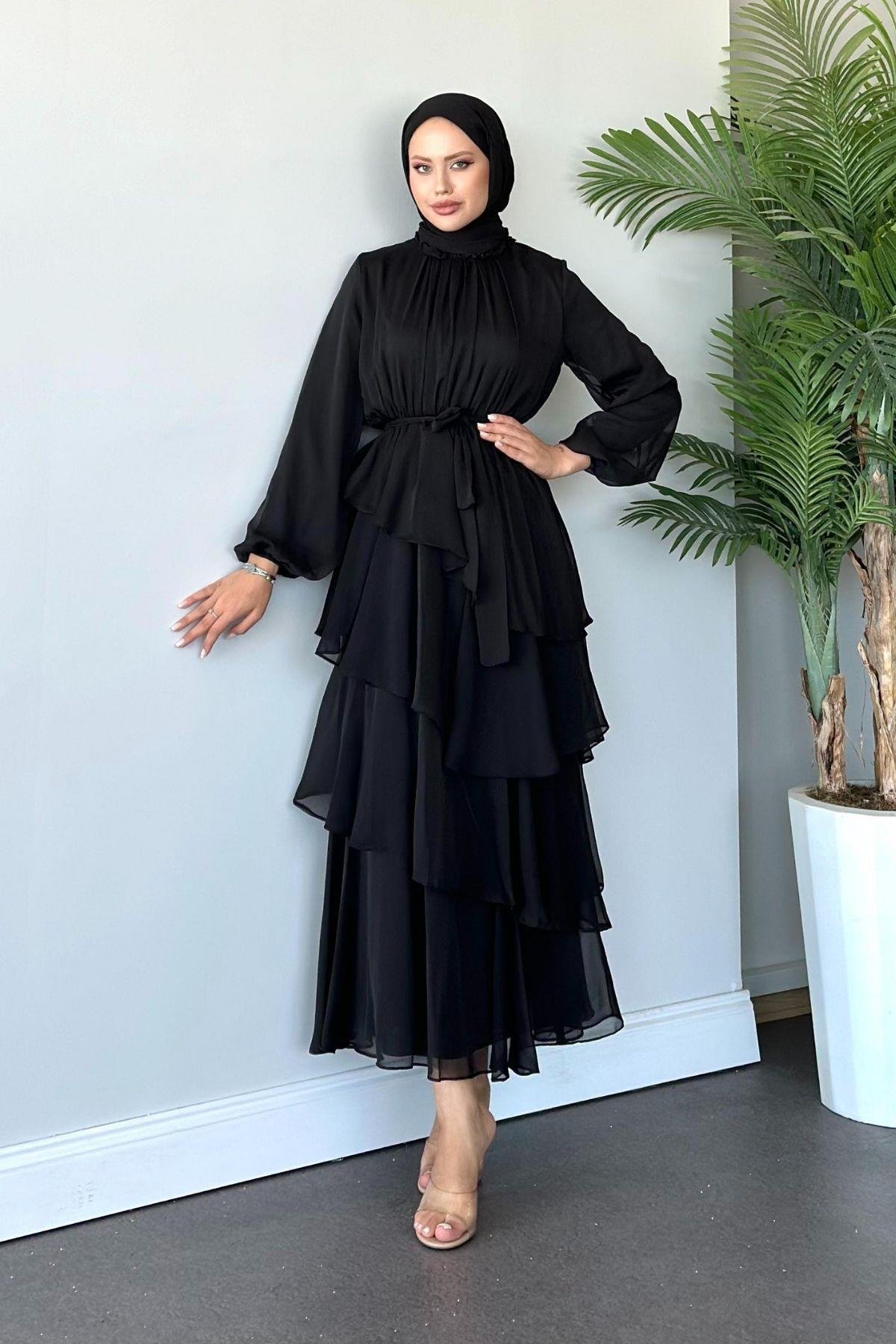 Mahpeker Katkat Janjan Elbise Siyah, Fiyatları 