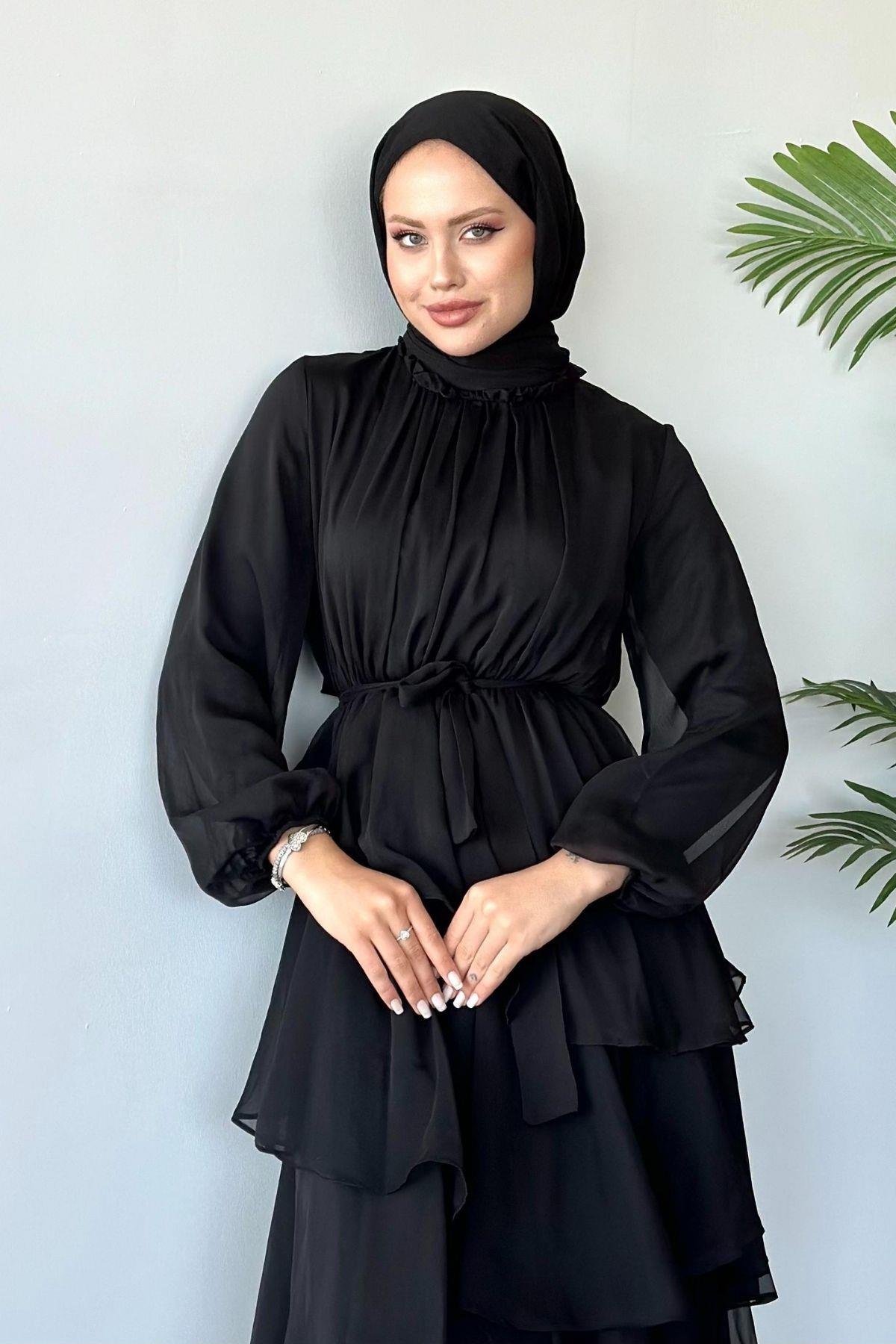 Mahpeker Katkat Janjan Elbise Siyah, Fiyatları 