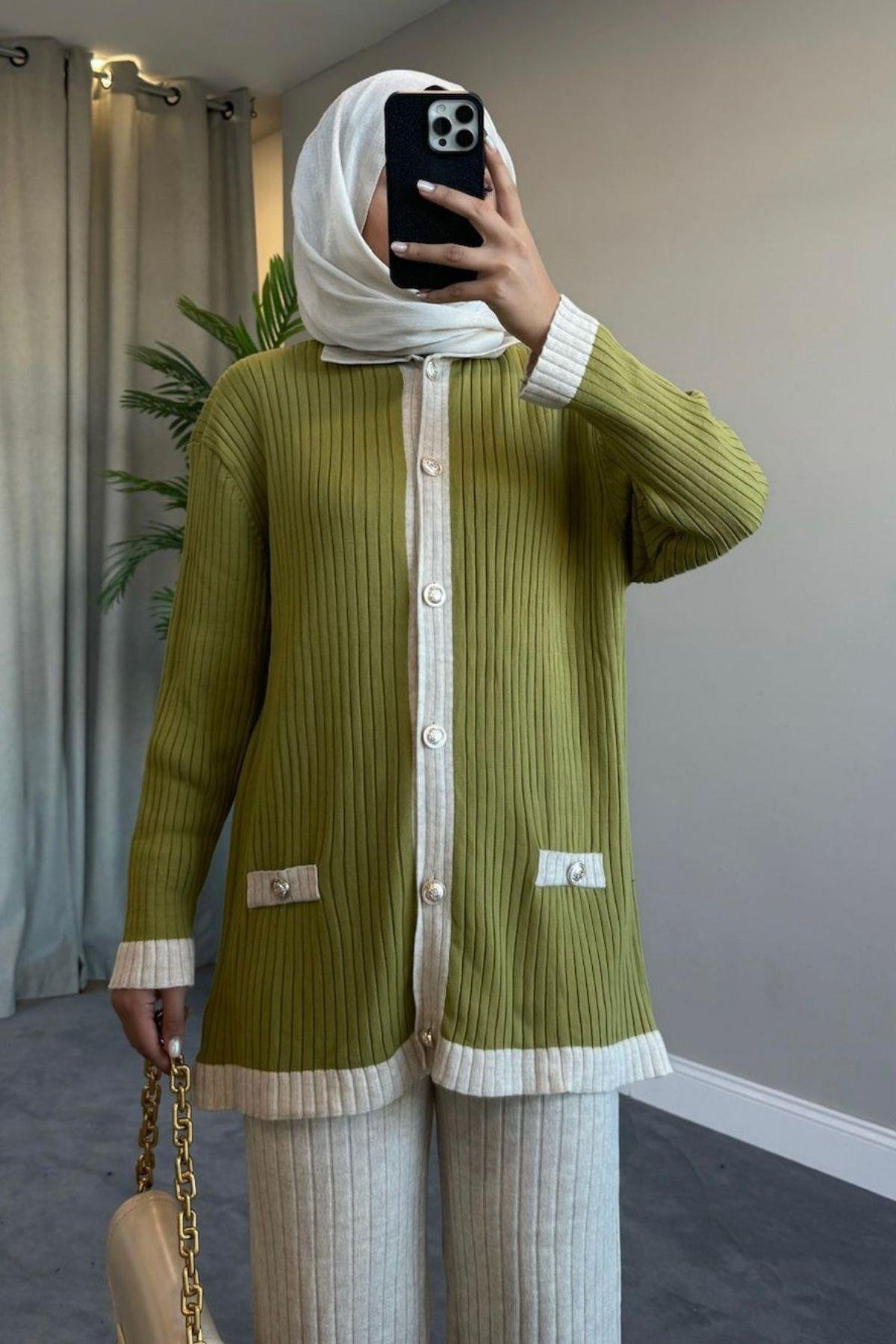 Mavera Triko Takım Açıkyeşil, Fiyatları Mavera Triko Takım Açıkyeşil – Haza Moda | Tesettür Giyim