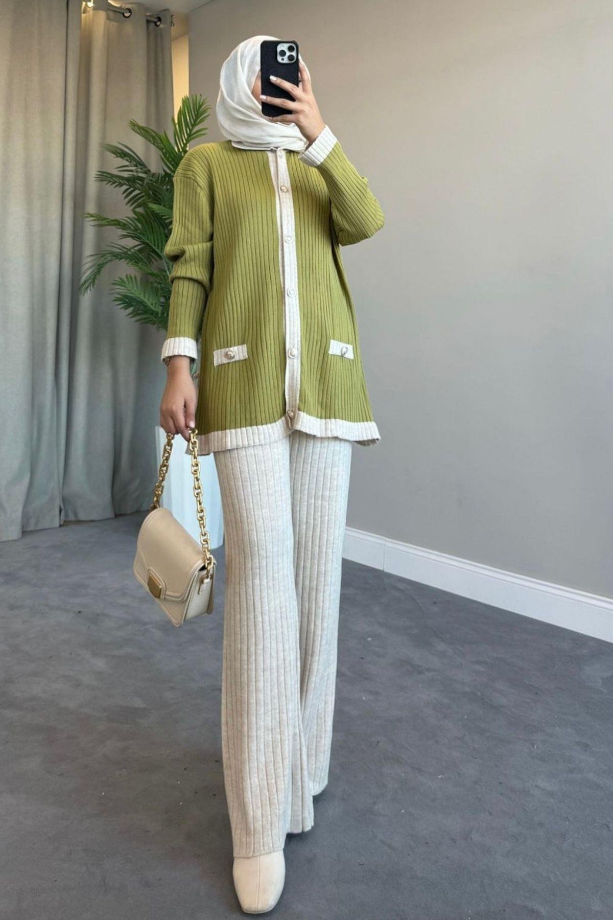 Mavera Triko Takım Açıkyeşil, Fiyatları Mavera Triko Takım Açıkyeşil – Haza Moda | Tesettür Giyim