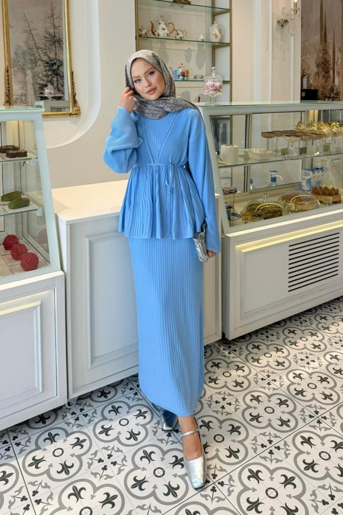 Medusa Jileli Elbise Bebe Mavi, Fiyatları Medusa Jileli Elbise Bebe Mavi- Haza Moda