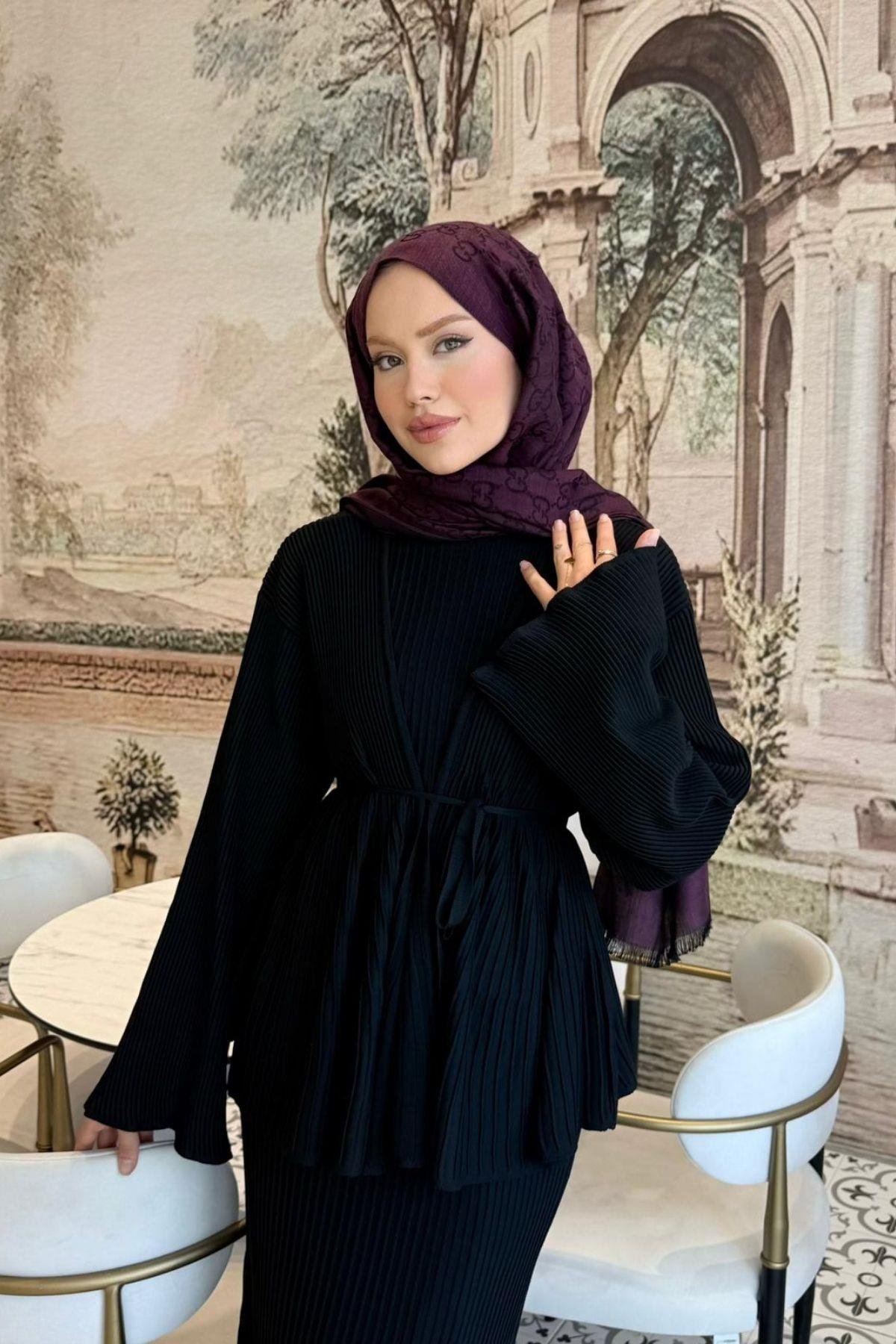 Medusa Jileli Elbise Siyah, Fiyatları Medusa Jileli Elbise Siyah- Haza Moda