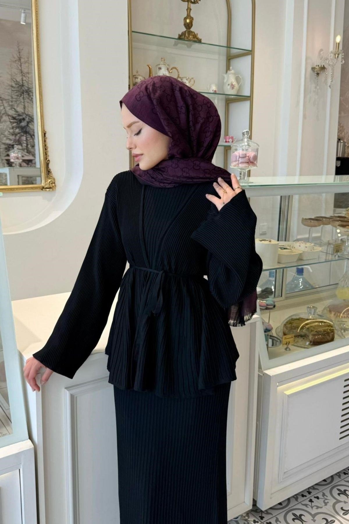 Medusa Jileli Elbise Siyah, Fiyatları Medusa Jileli Elbise Siyah- Haza Moda