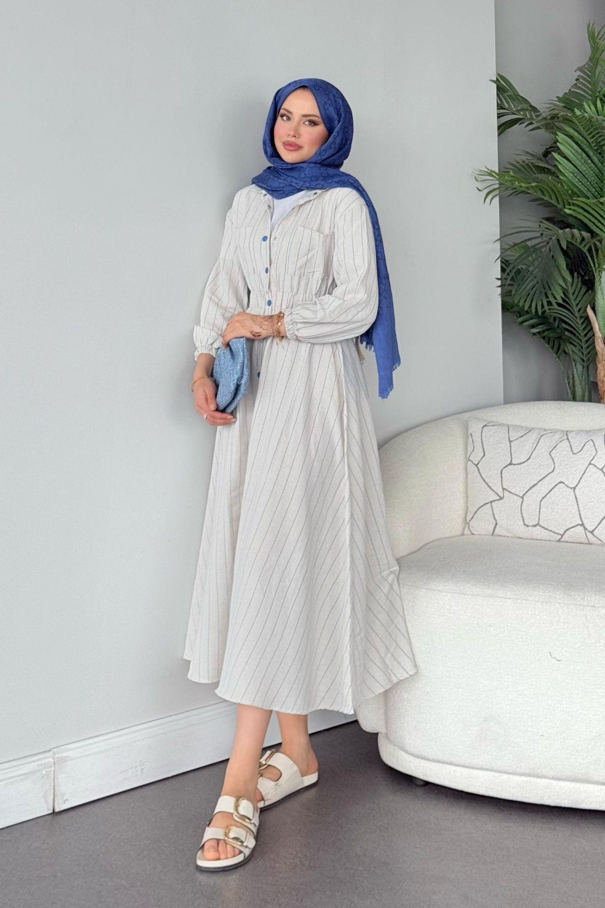 Mercan Elbise Mavi, Fiyatları Mercan Elbise Mavi - Haza Moda 