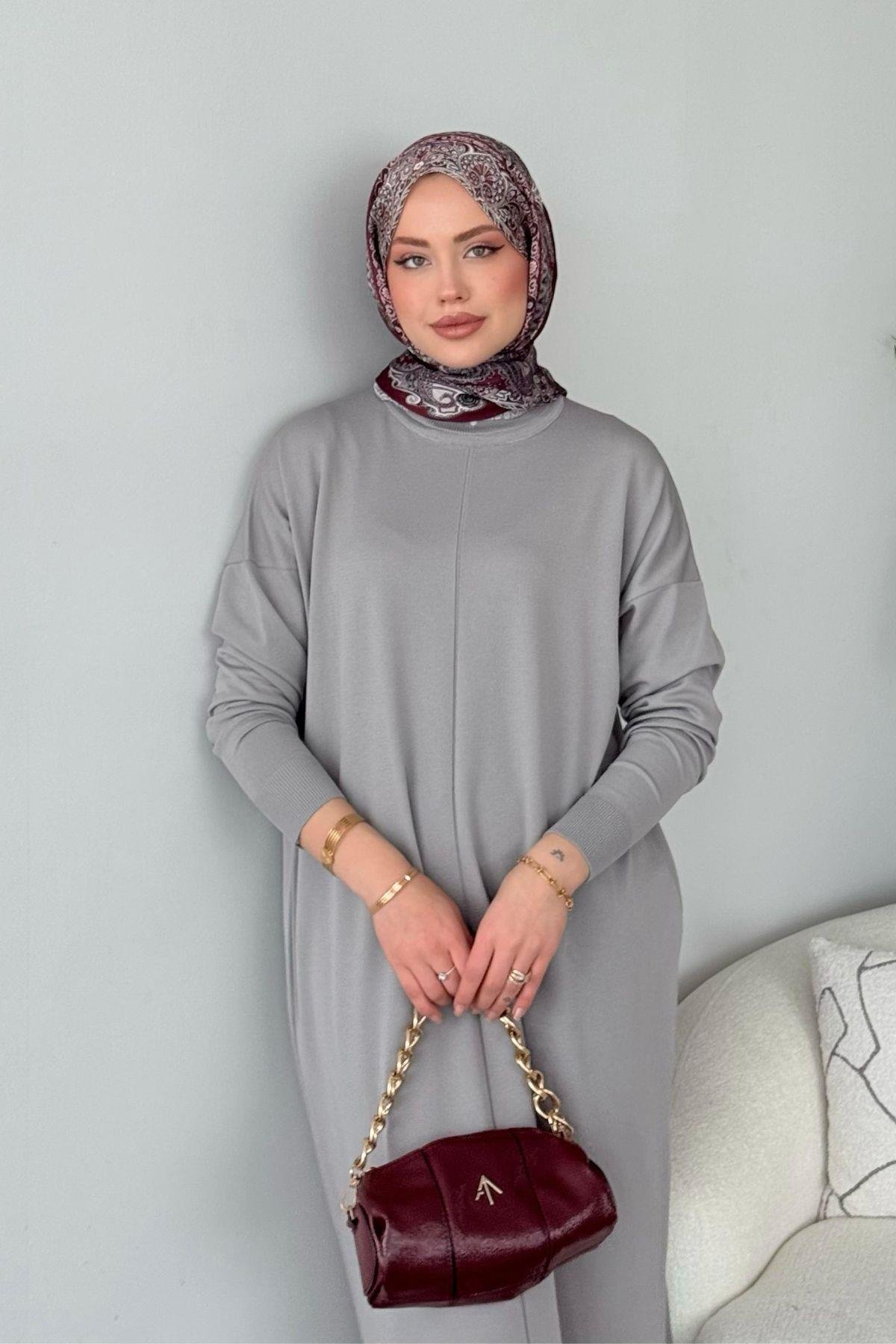 Merserize Melek Elbise Gri, Fiyatları Merserize Melek Elbise Gri - Haza Moda 