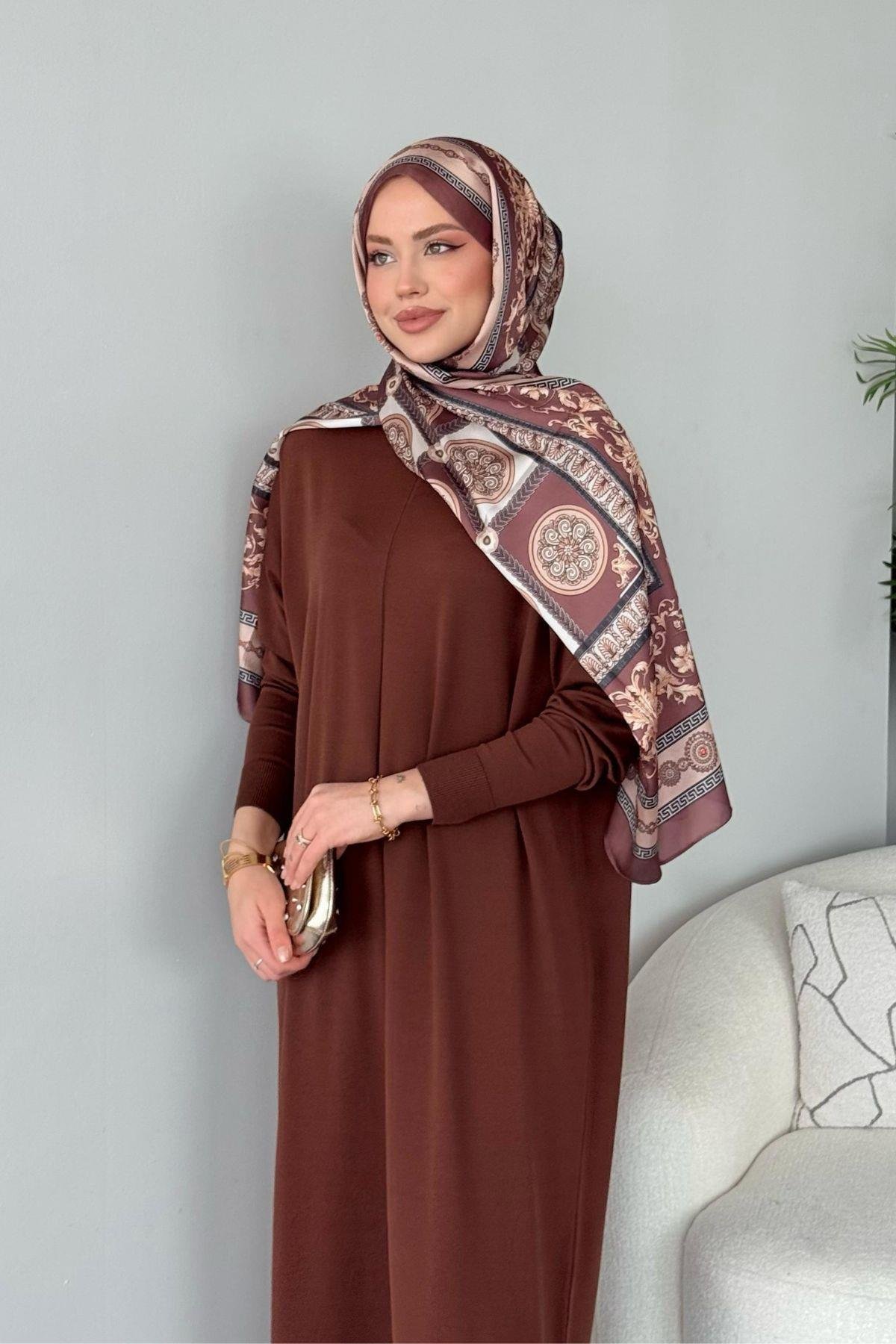 Merserize Melek Elbise Kahve, Fiyatları Merserize Melek Elbise Kahve - Haza Moda 