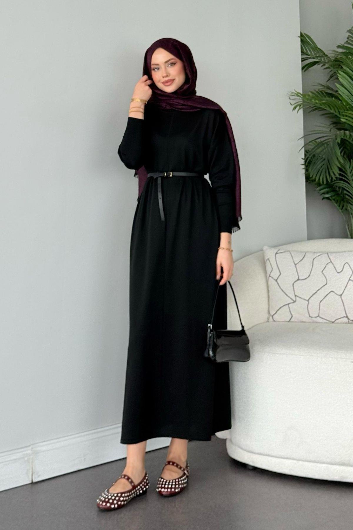 Merserize Melek Elbise Siyah, Fiyatları Merserize Melek Elbise Siyah - Haza Moda 