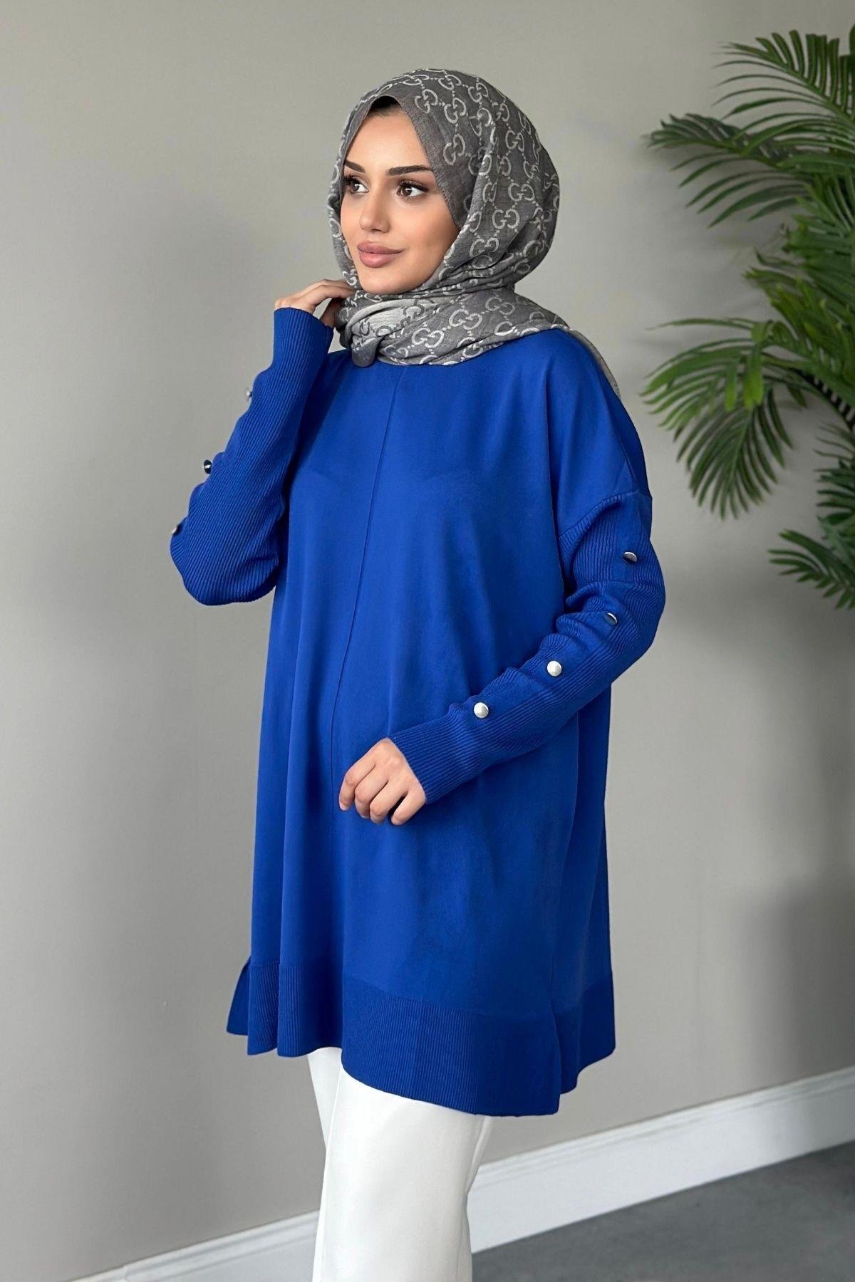 Metal Düğmeli Merserize Tunik Saks, Fiyatları 