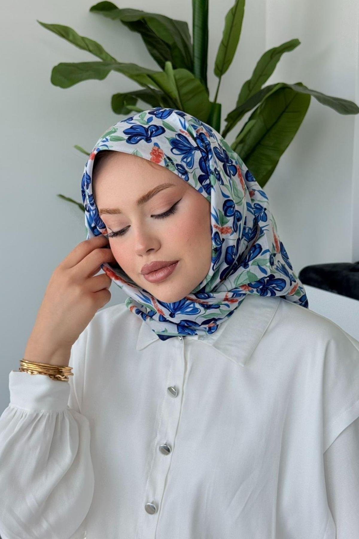 Meva Soft Eşarp Lacivert, Fiyatları Meva Soft Eşarp Lacivert- Haza Moda 