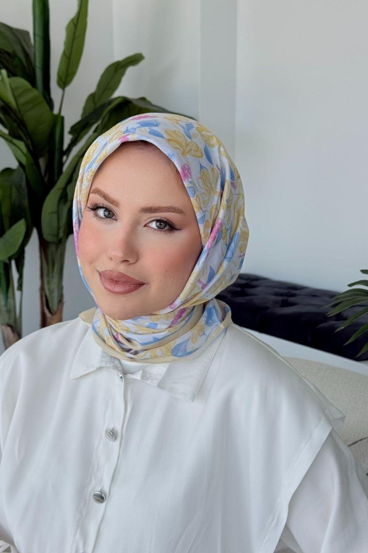 Meva Soft Eşarp Sarı, Fiyatları Meva Soft Eşarp Sarı- Haza Moda 