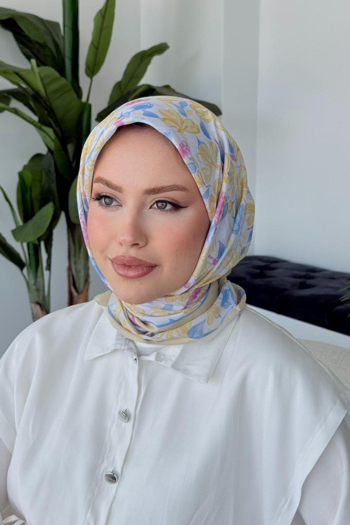 Meva Soft Eşarp Sarı, Fiyatları Meva Soft Eşarp Sarı- Haza Moda 