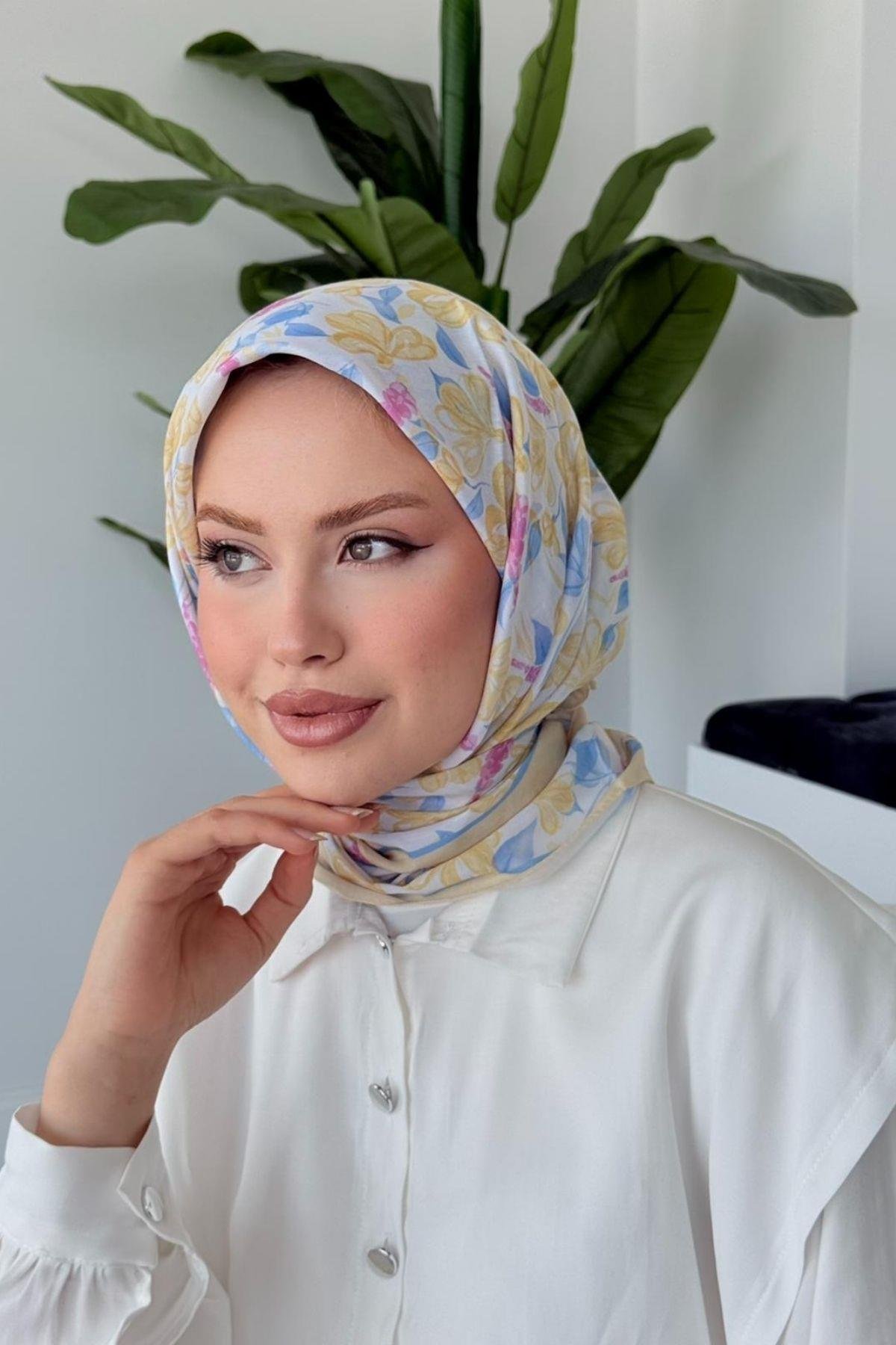 Meva Soft Eşarp Sarı, Fiyatları Meva Soft Eşarp Sarı- Haza Moda 