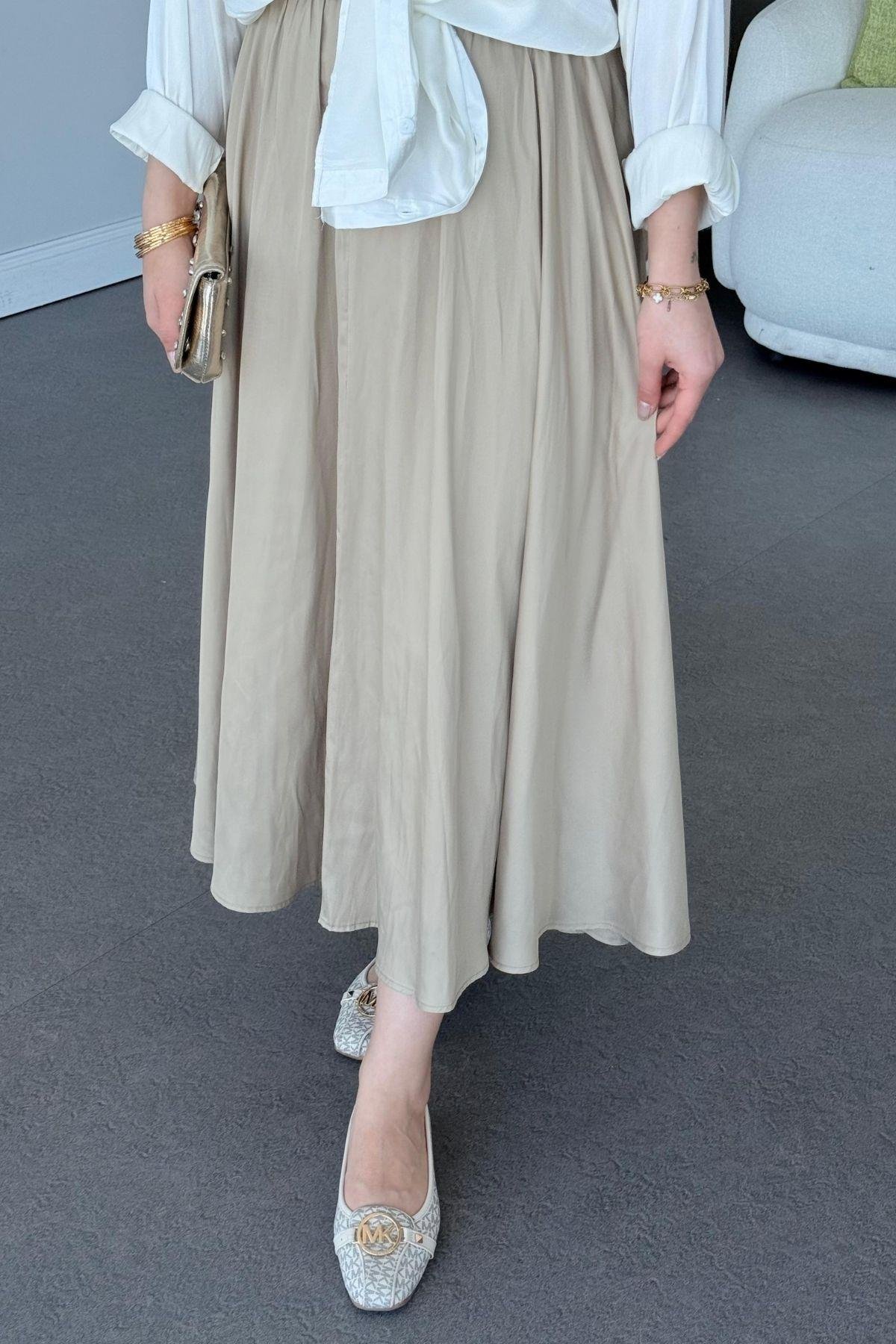 Mevlana Saten Etek Mint, Fiyatları Mevlana Saten Etek Mint- Haza Moda 