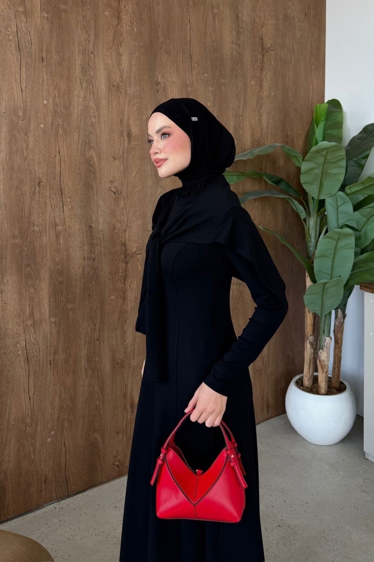 Meylin Şal Detay Elbise Siyah, Fiyatları 