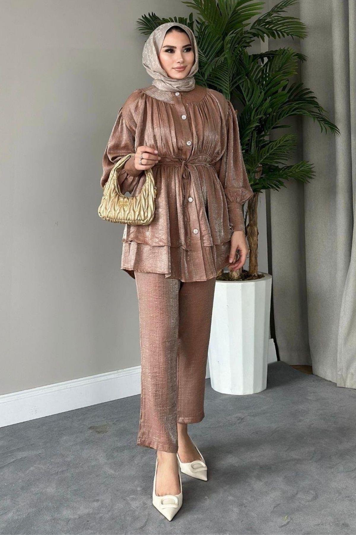 Mia Pantolon Takım Kahve, Fiyatları 