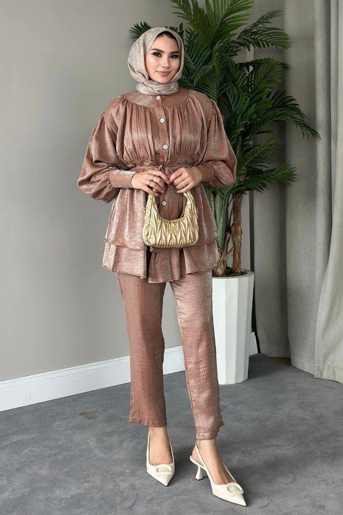 Mia Pantolon Takım Kahve, Fiyatları 