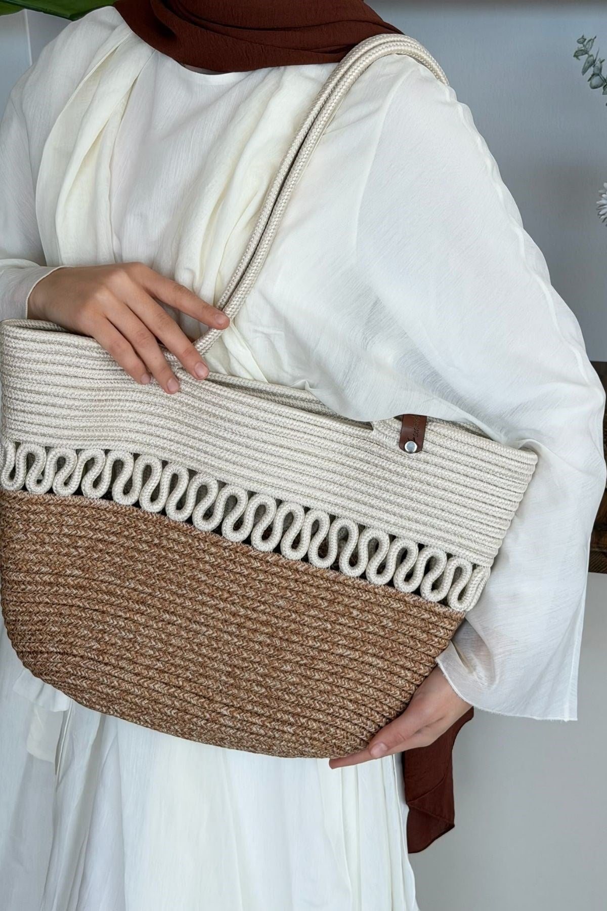 Miami Handmade Hasır Omuz Çantası Bej, Fiyatları 