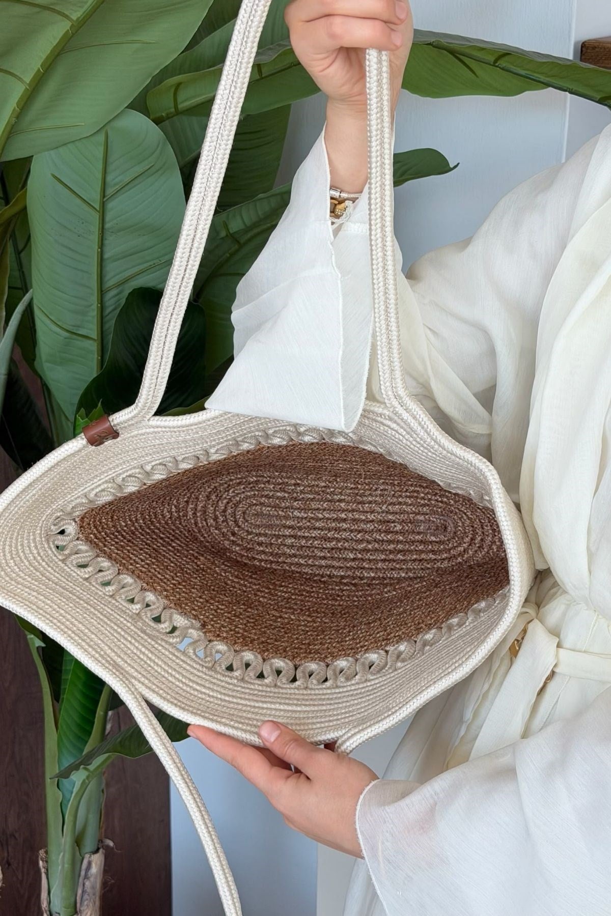 Miami Handmade Hasır Omuz Çantası Bej, Fiyatları 