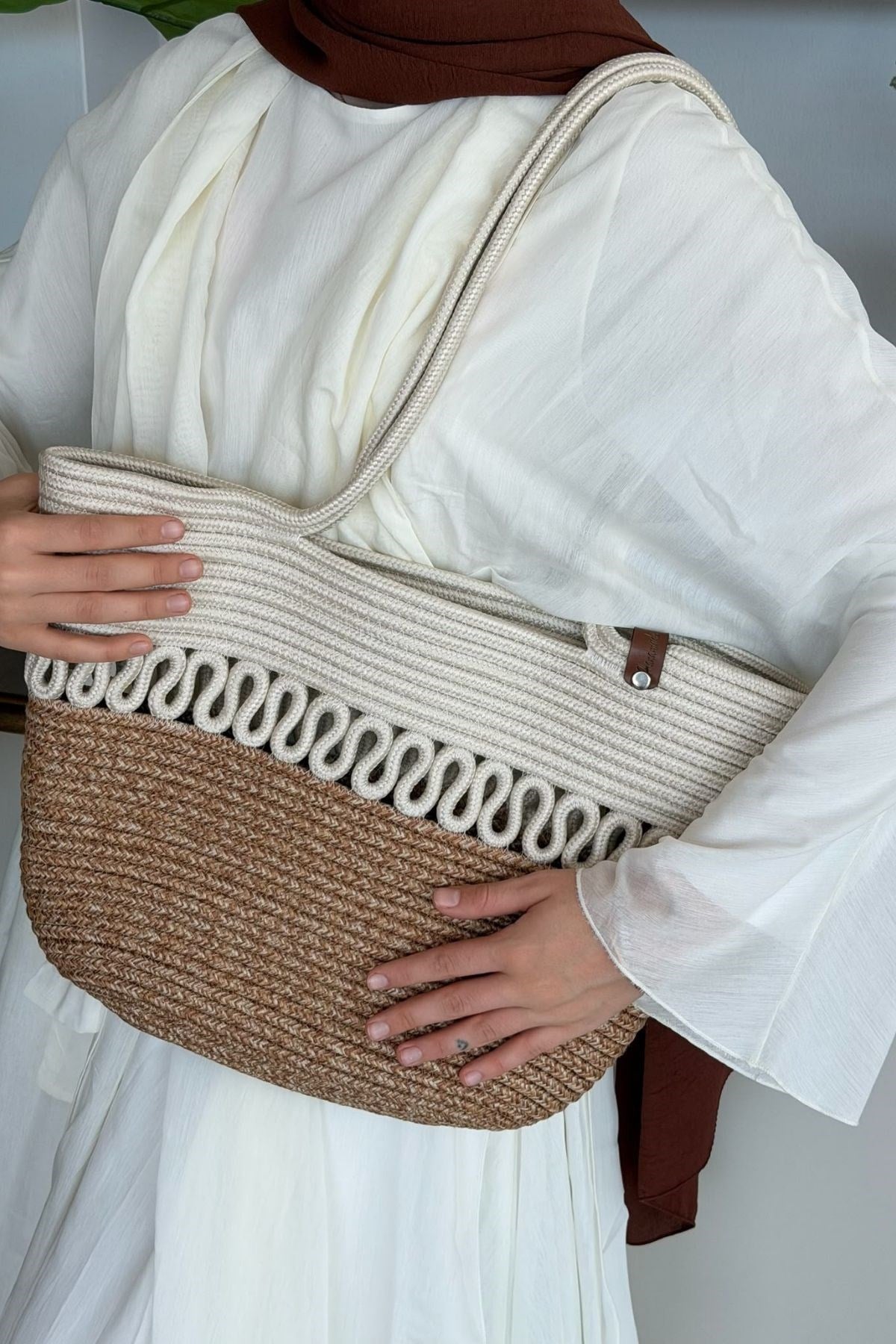 Miami Handmade Hasır Omuz Çantası Bej, Fiyatları 