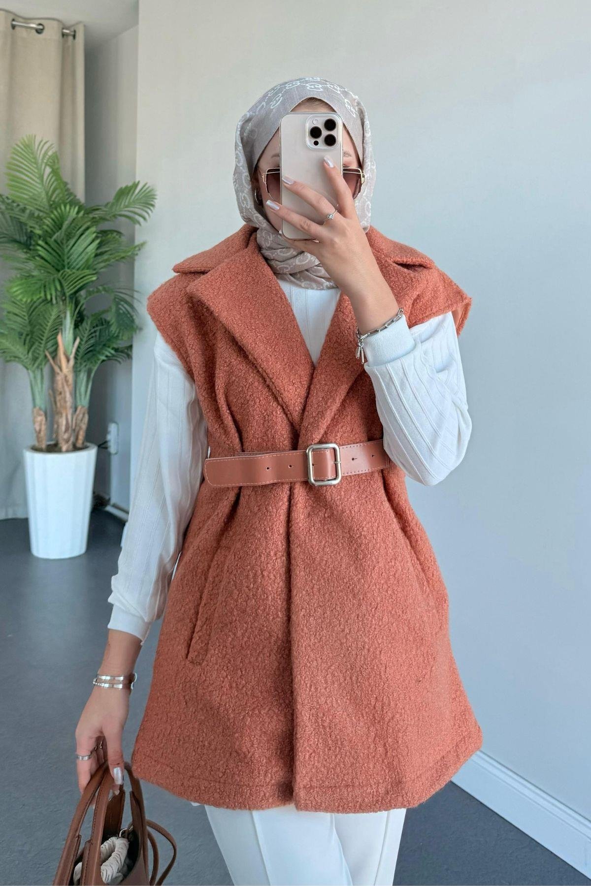 Miayse Teddy Yelek Turuncu, Fiyatları 