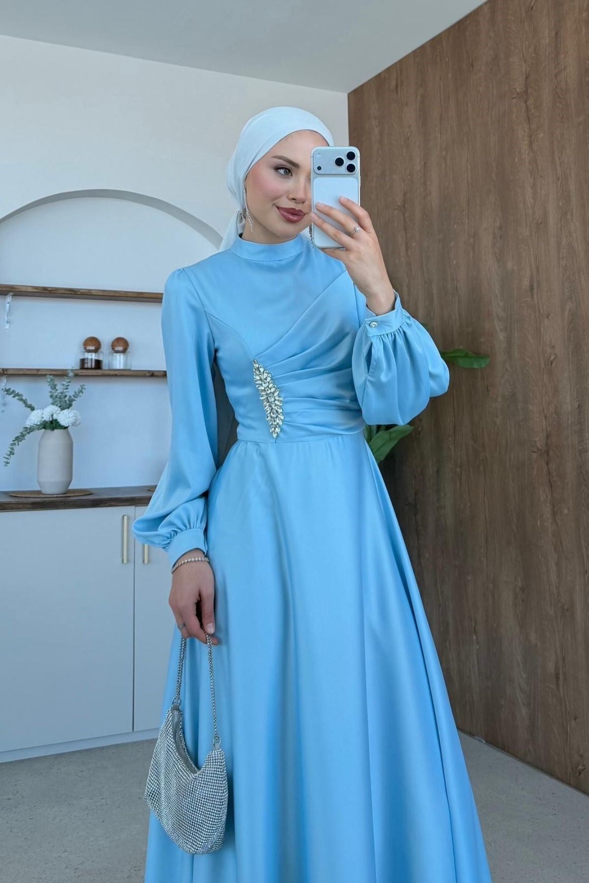 Mihrimah Saten Abiye Bebe Mavi, Fiyatları 
