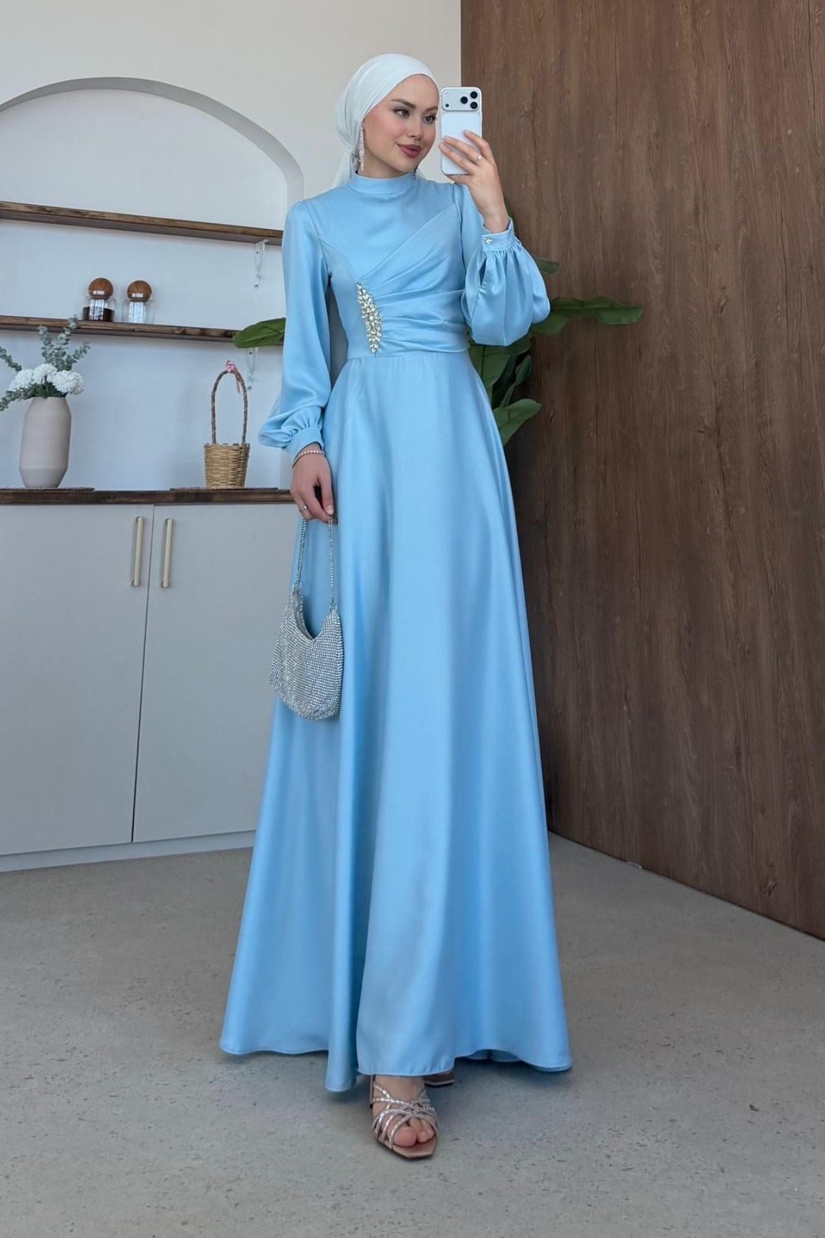 Mihrimah Saten Abiye Bebe Mavi, Fiyatları 