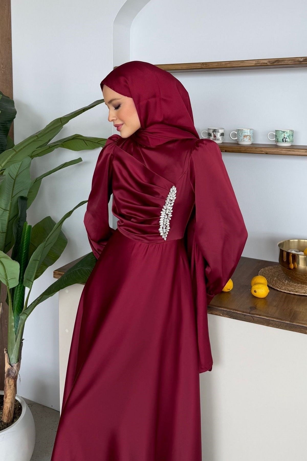 Mihrimah Saten Abiye Bordo, Fiyatları 