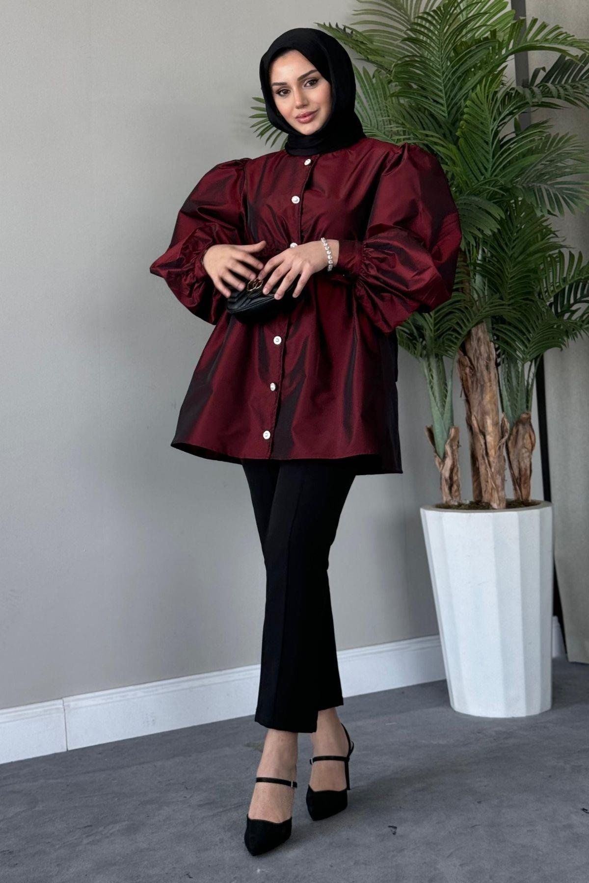 Mihrimah Taşlı Ceket Bordo, Fiyatları 