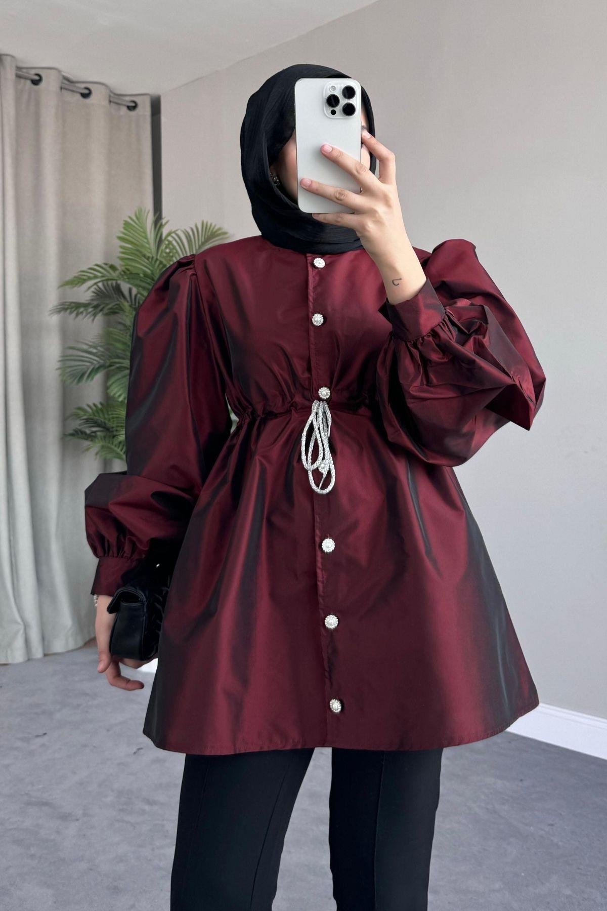 Mihrimah Taşlı Ceket Bordo, Fiyatları 