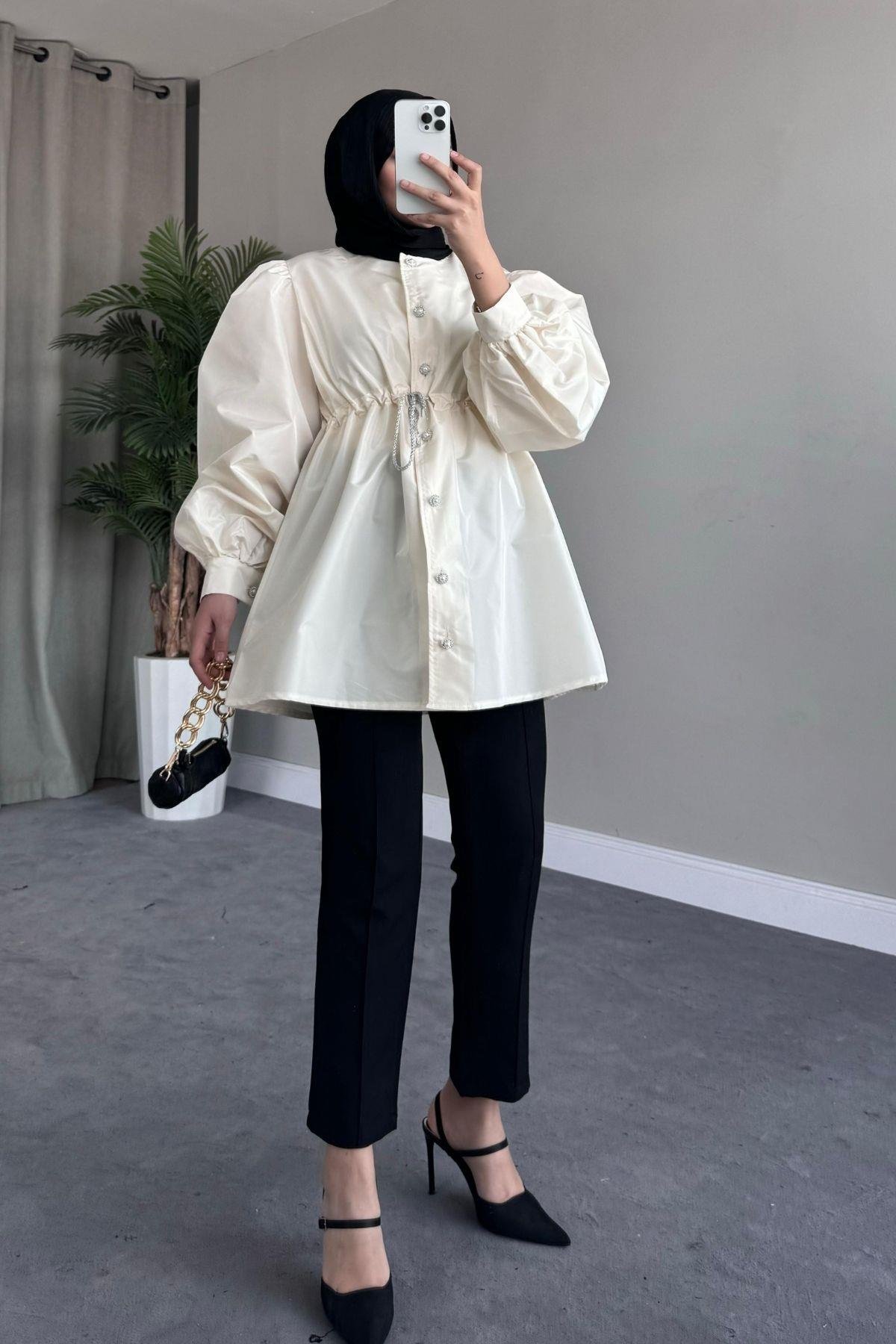 Mihrimah Taşlı Ceket Ekru, Fiyatları 