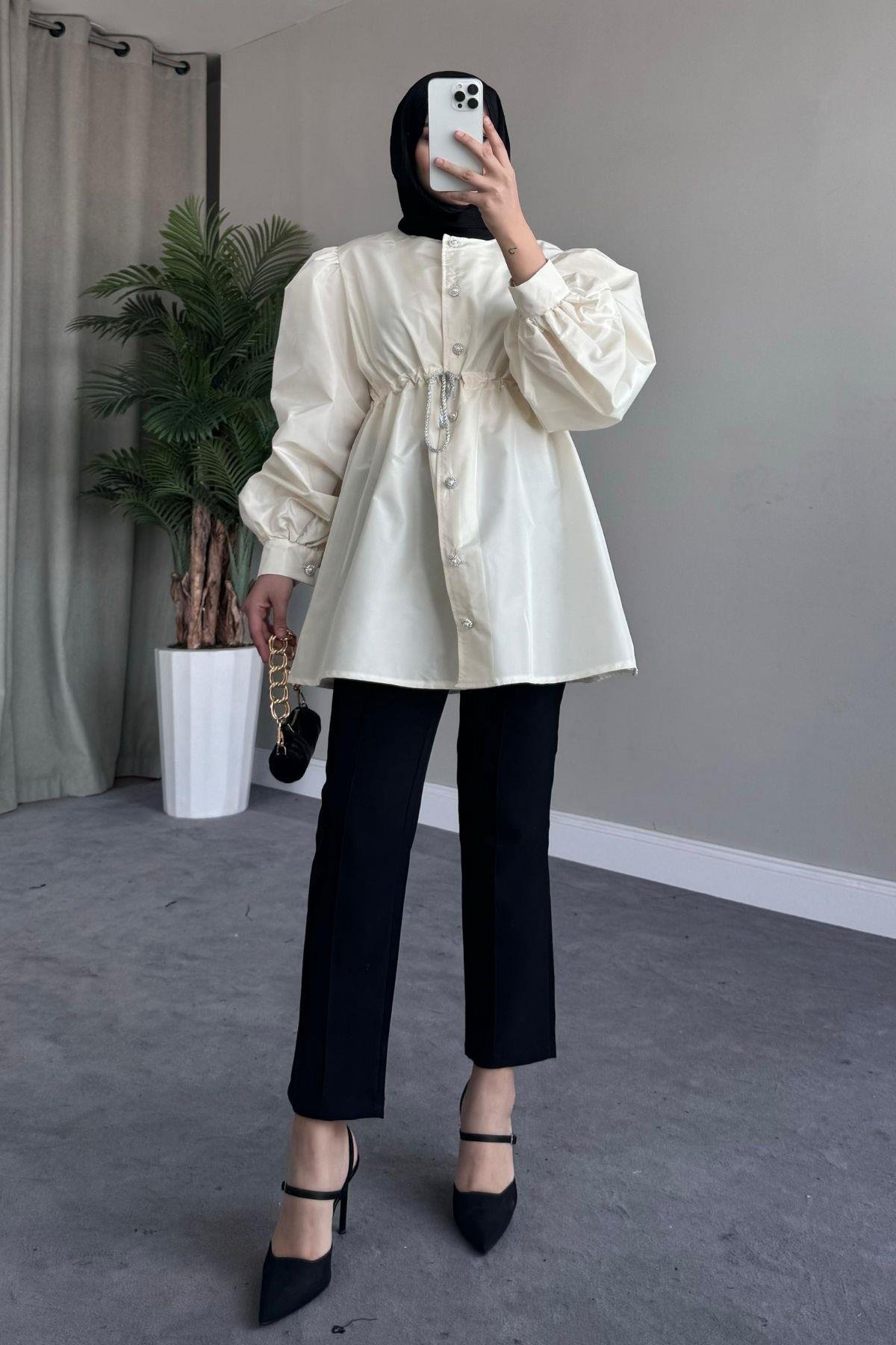 Mihrimah Taşlı Ceket Ekru, Fiyatları 