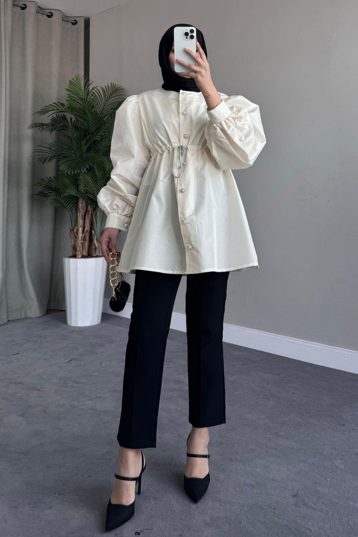 Mihrimah Taşlı Ceket Ekru, Fiyatları 