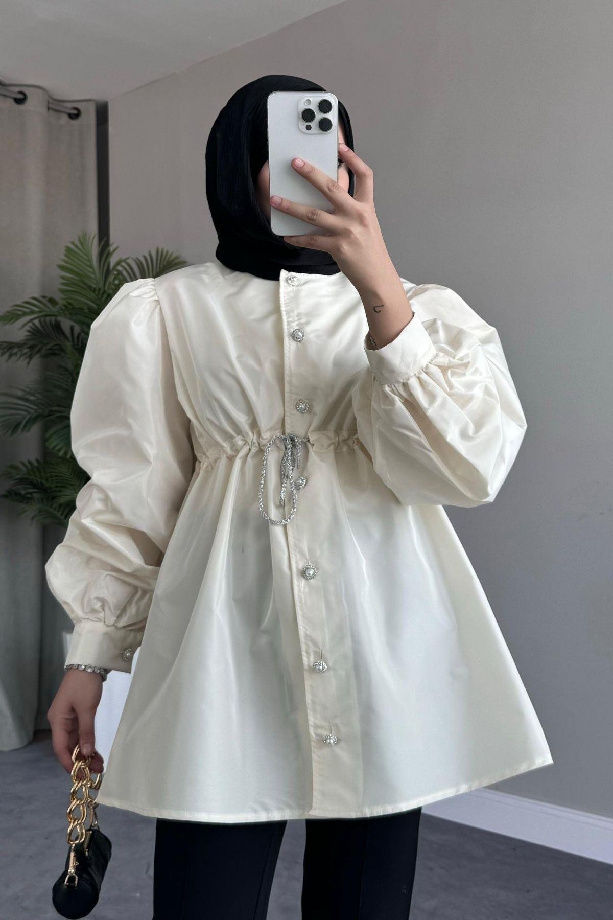 Mihrimah Taşlı Ceket Ekru, Fiyatları 