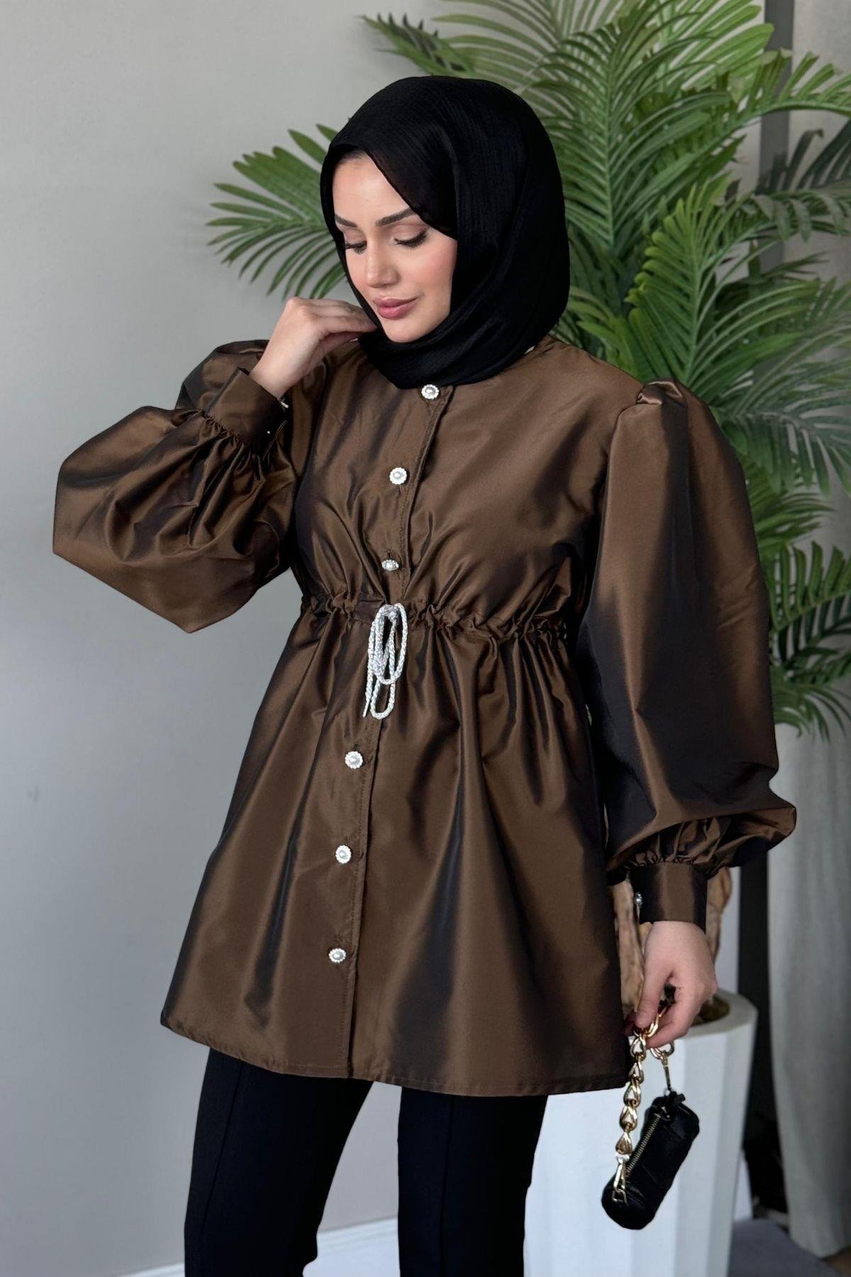 Mihrimah Taşlı Ceket Kahve, Fiyatları 