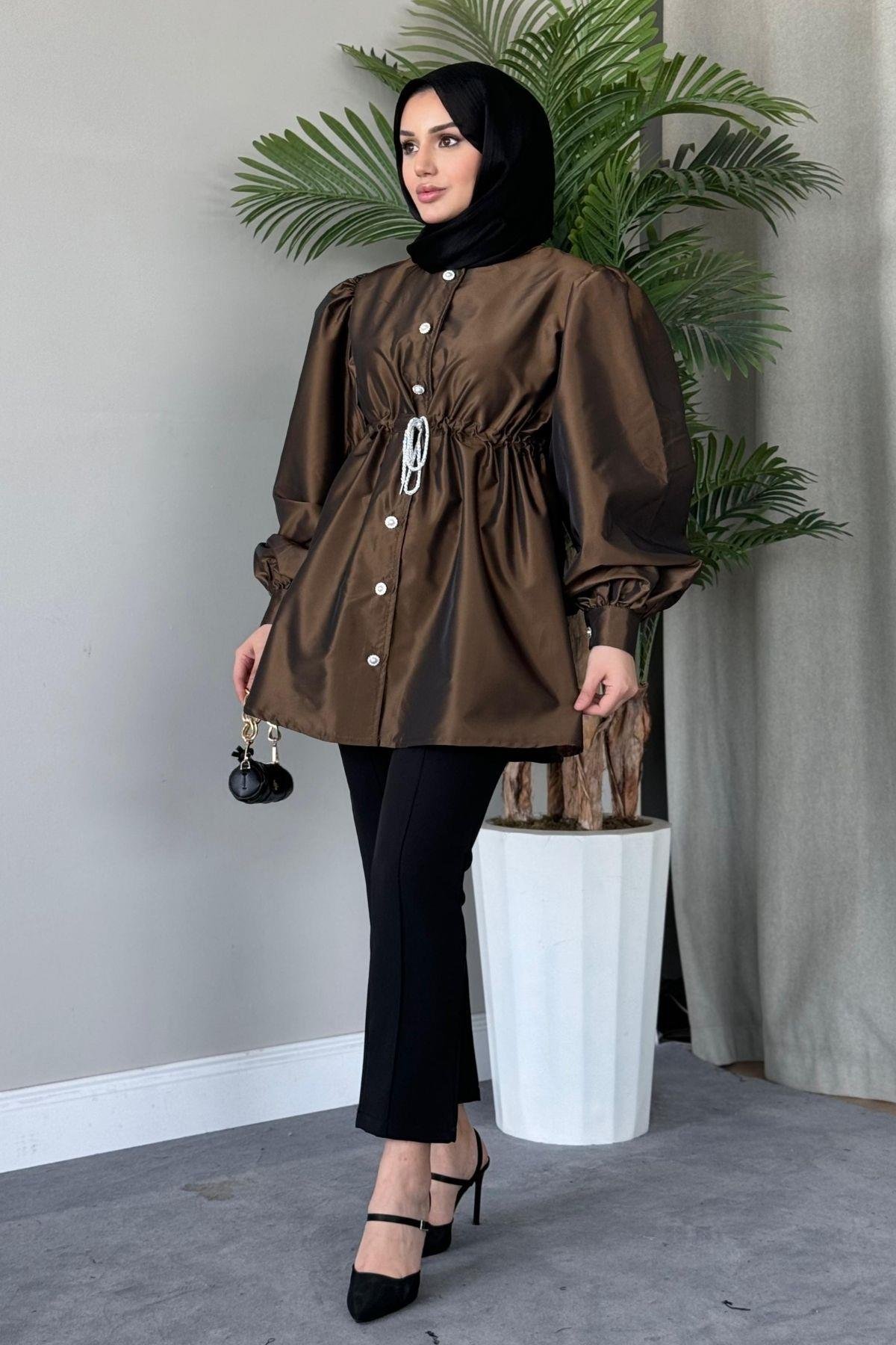 Mihrimah Taşlı Ceket Kahve, Fiyatları 