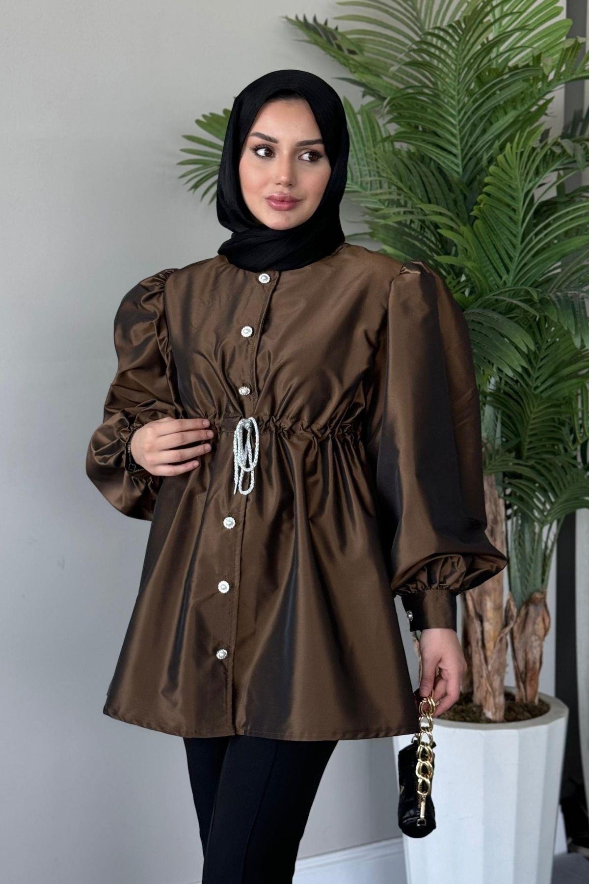 Mihrimah Taşlı Ceket Kahve, Fiyatları 