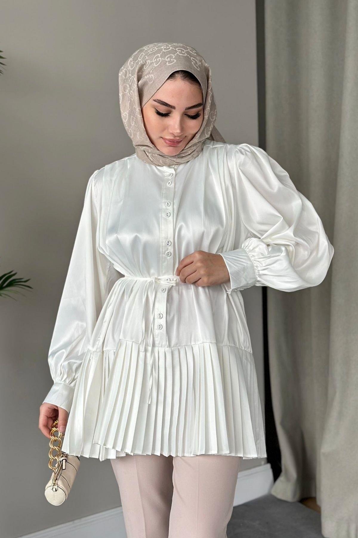 Milano Piliseli Gömlek Beyaz, Fiyatları 