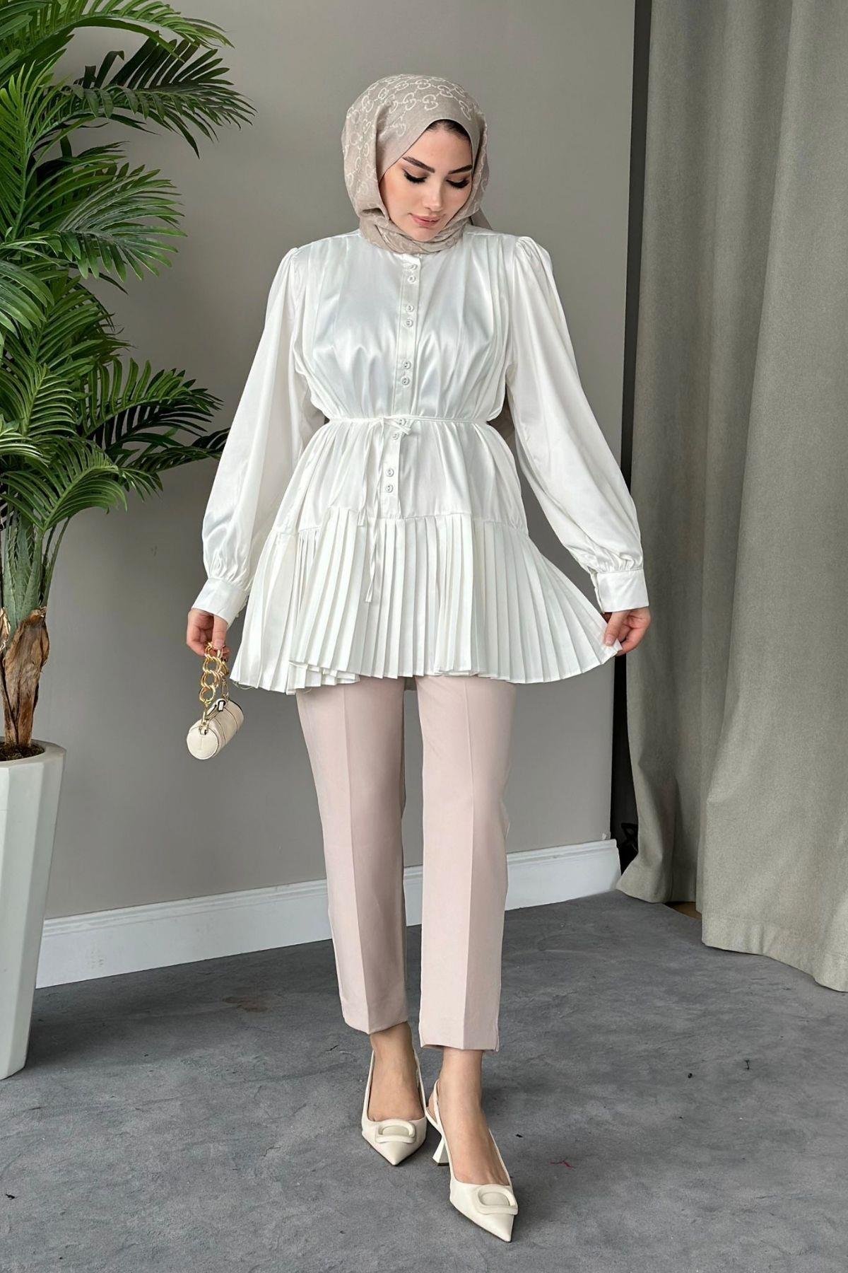 Milano Piliseli Gömlek Beyaz, Fiyatları 