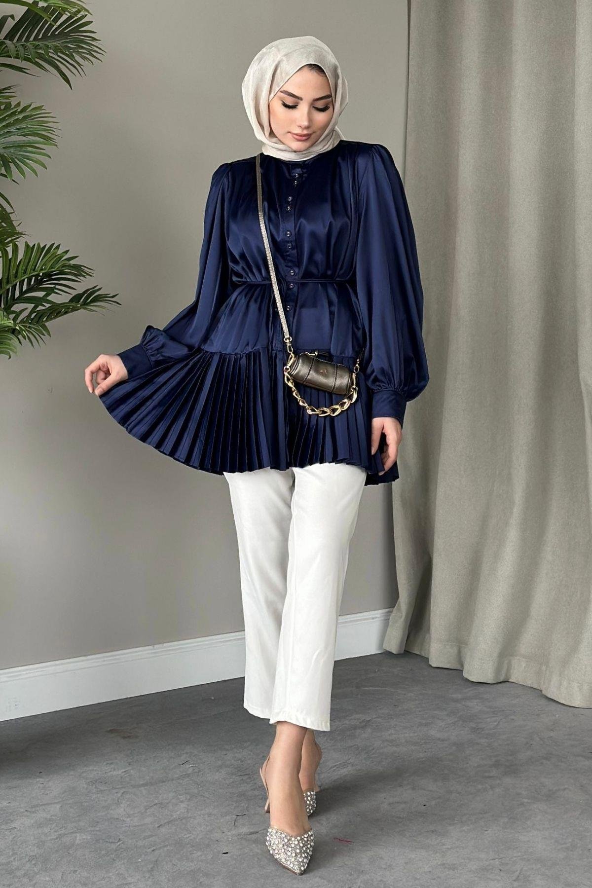 Milano Piliseli Gömlek Lacivert, Fiyatları 