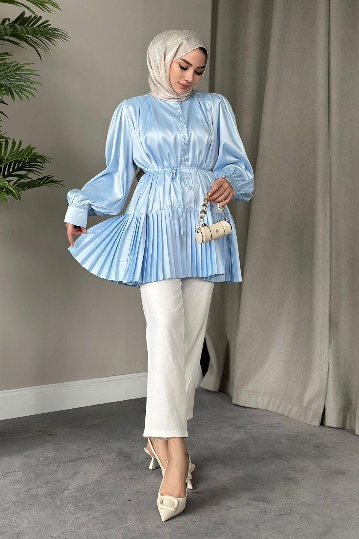 Milano Piliseli Gömlek Mavi, Fiyatları 