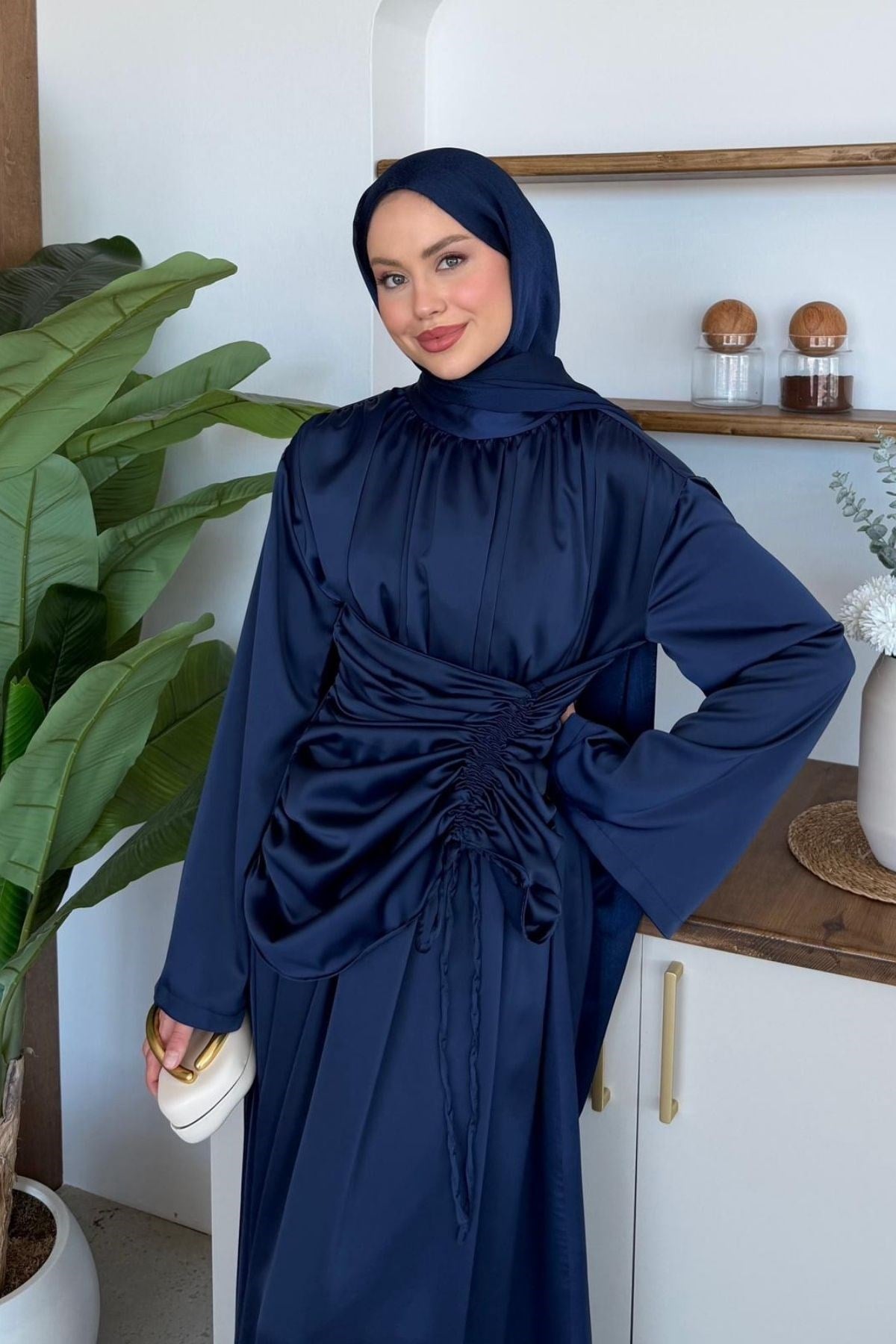 Mirella Saten Elbise Lacivert, Fiyatları 