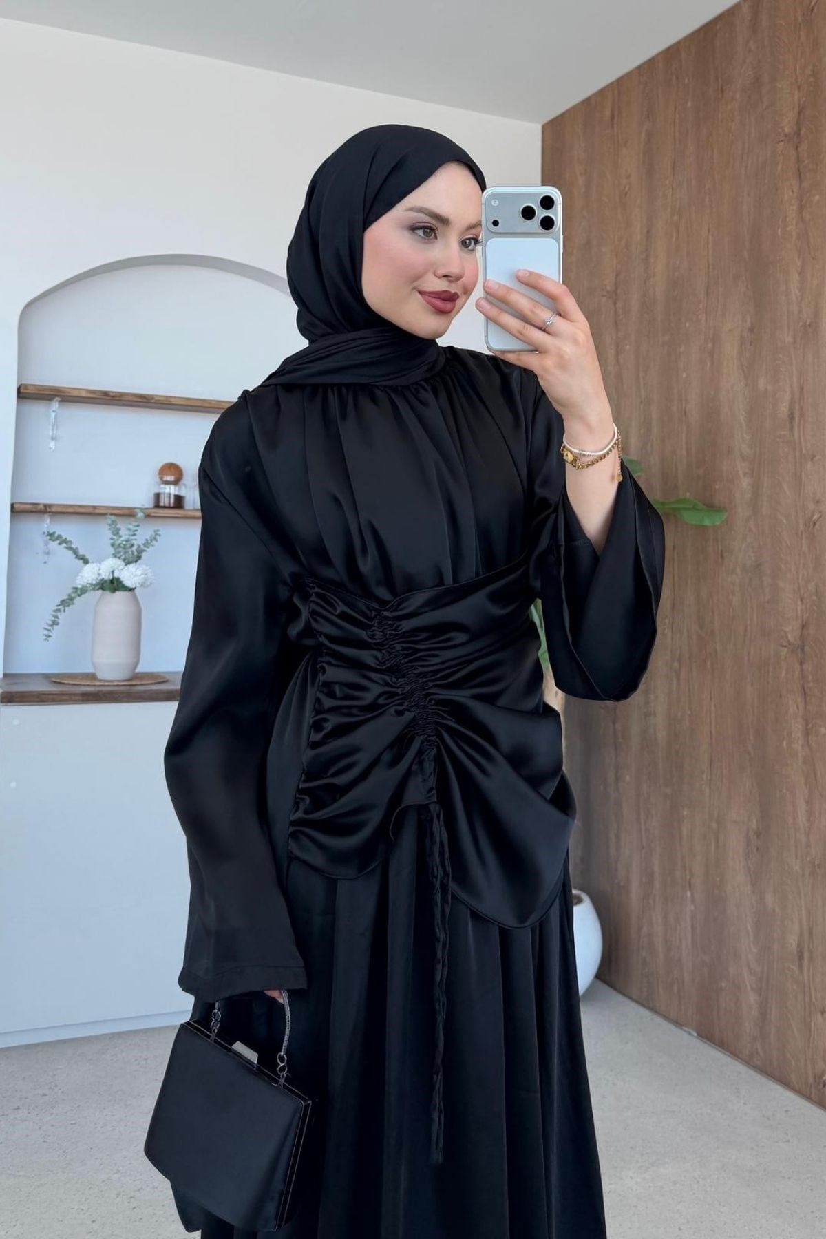 Mirella Saten Elbise Siyah, Fiyatları 
