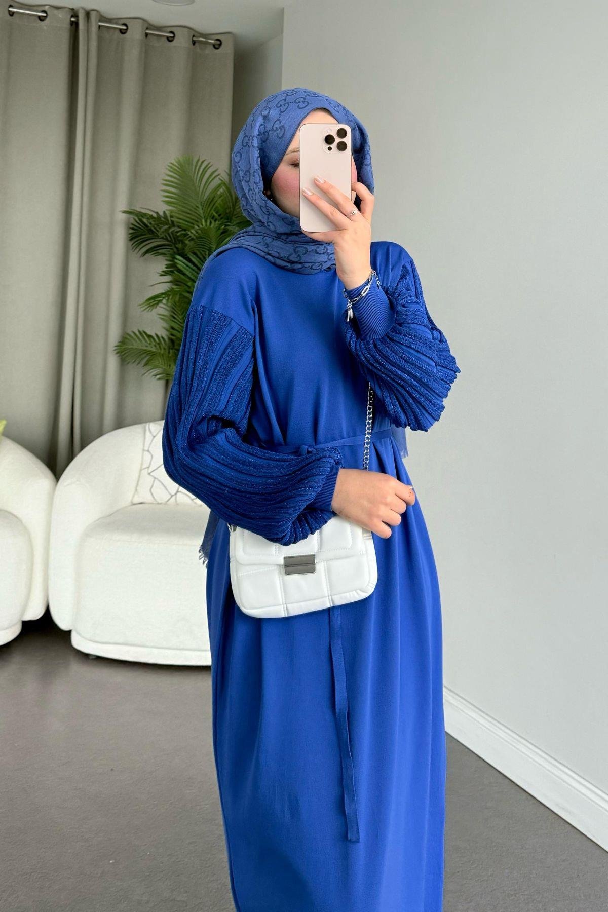 Missina Merserize Elbise Mavi, Fiyatları 