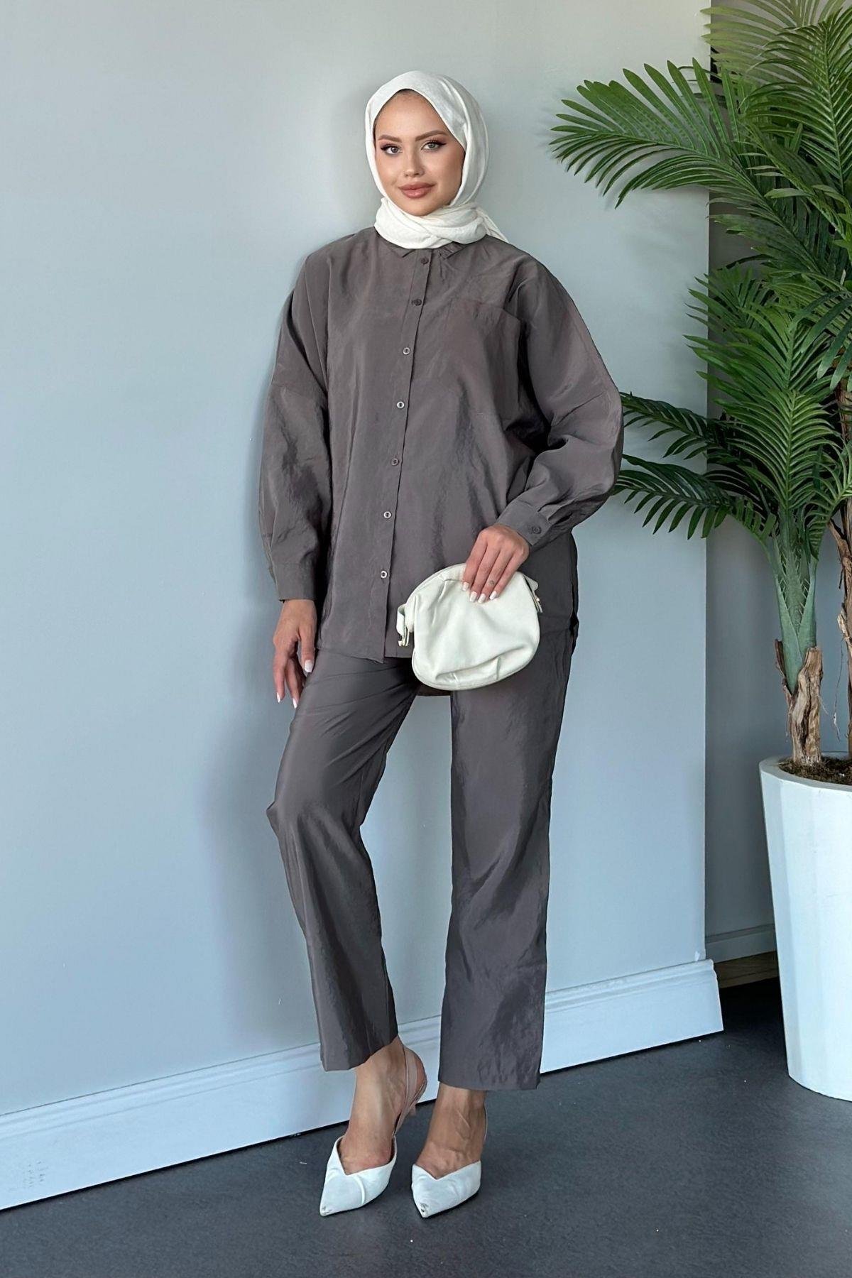 Moss Pantolonlu Takım Vizon, Fiyatları 