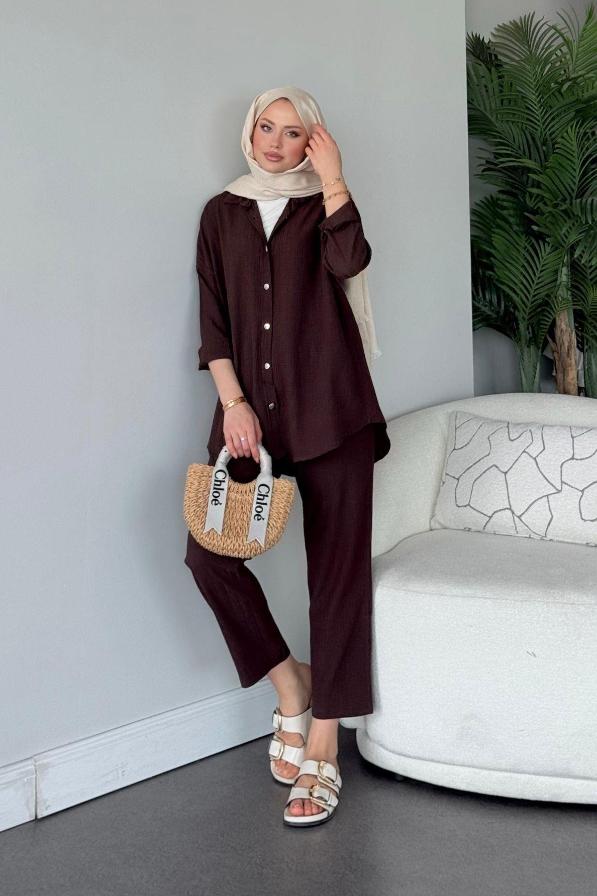 Müslin Takım Kahve, Fiyatları Müslin Takım Kahve - Haza Moda