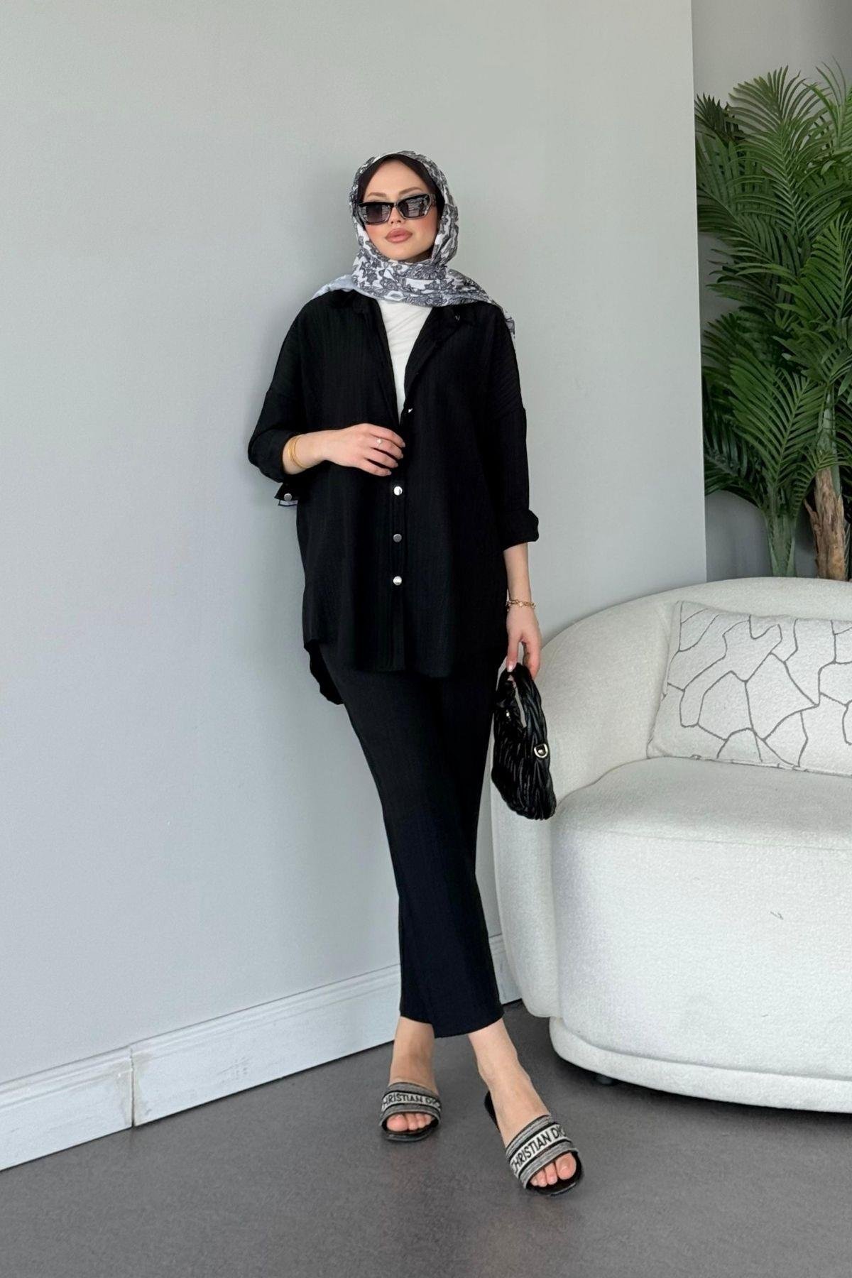 Müslin Takım Siyah, Fiyatları Müslin Takım Siyah - Haza Moda